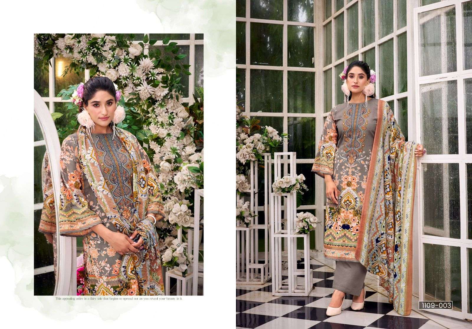 ROMANI NEEDLE WONDER VOL 2 COTTON DIGITAL PRINTS WITH FANCY WORK SUIT