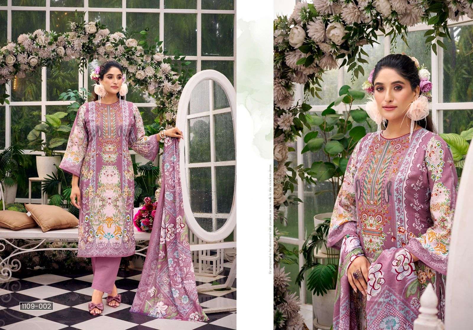 ROMANI NEEDLE WONDER VOL 2 COTTON DIGITAL PRINTS WITH FANCY WORK SUIT