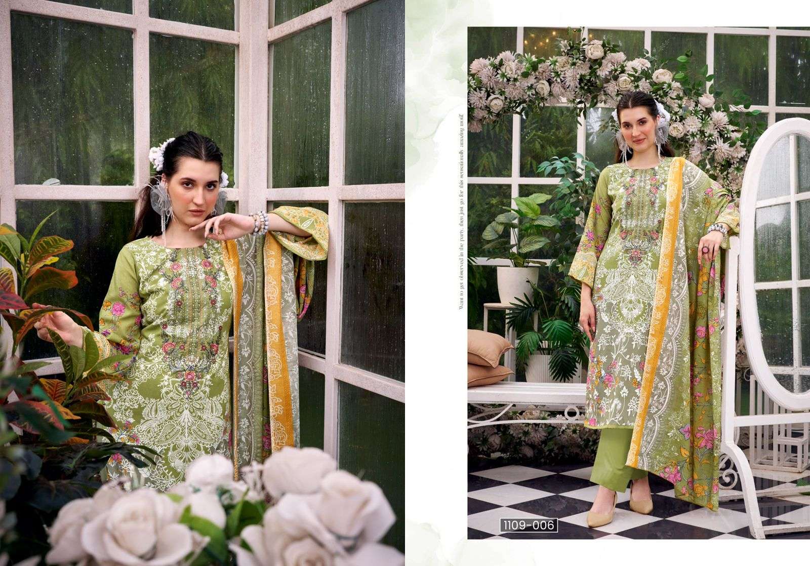ROMANI NEEDLE WONDER VOL 2 COTTON DIGITAL PRINTS WITH FANCY WORK SUIT