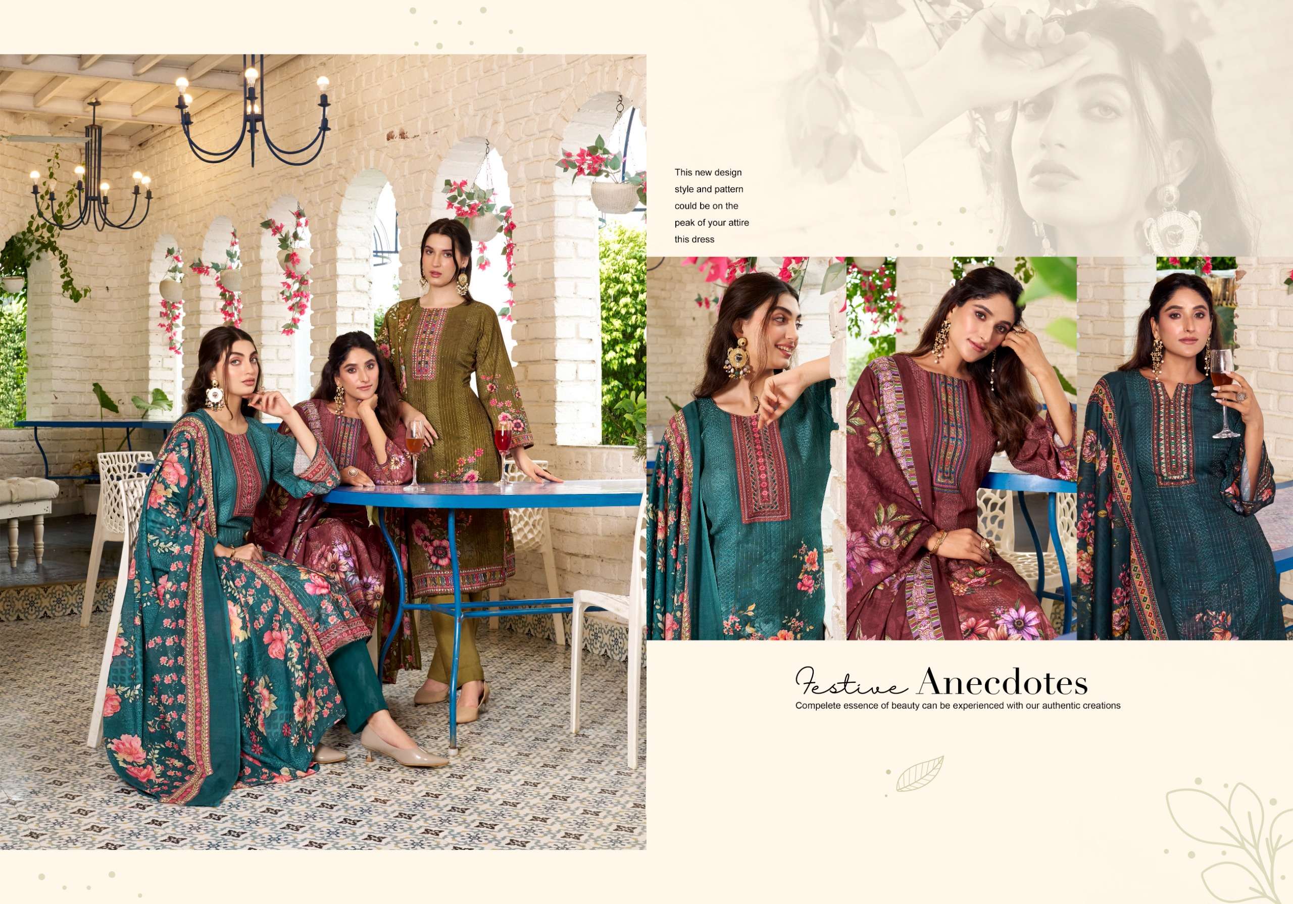 ROMANI PREMIUM SOFT COTTON DIGITAL PRINT EMBROIDERED WORK COTTON SUIT 