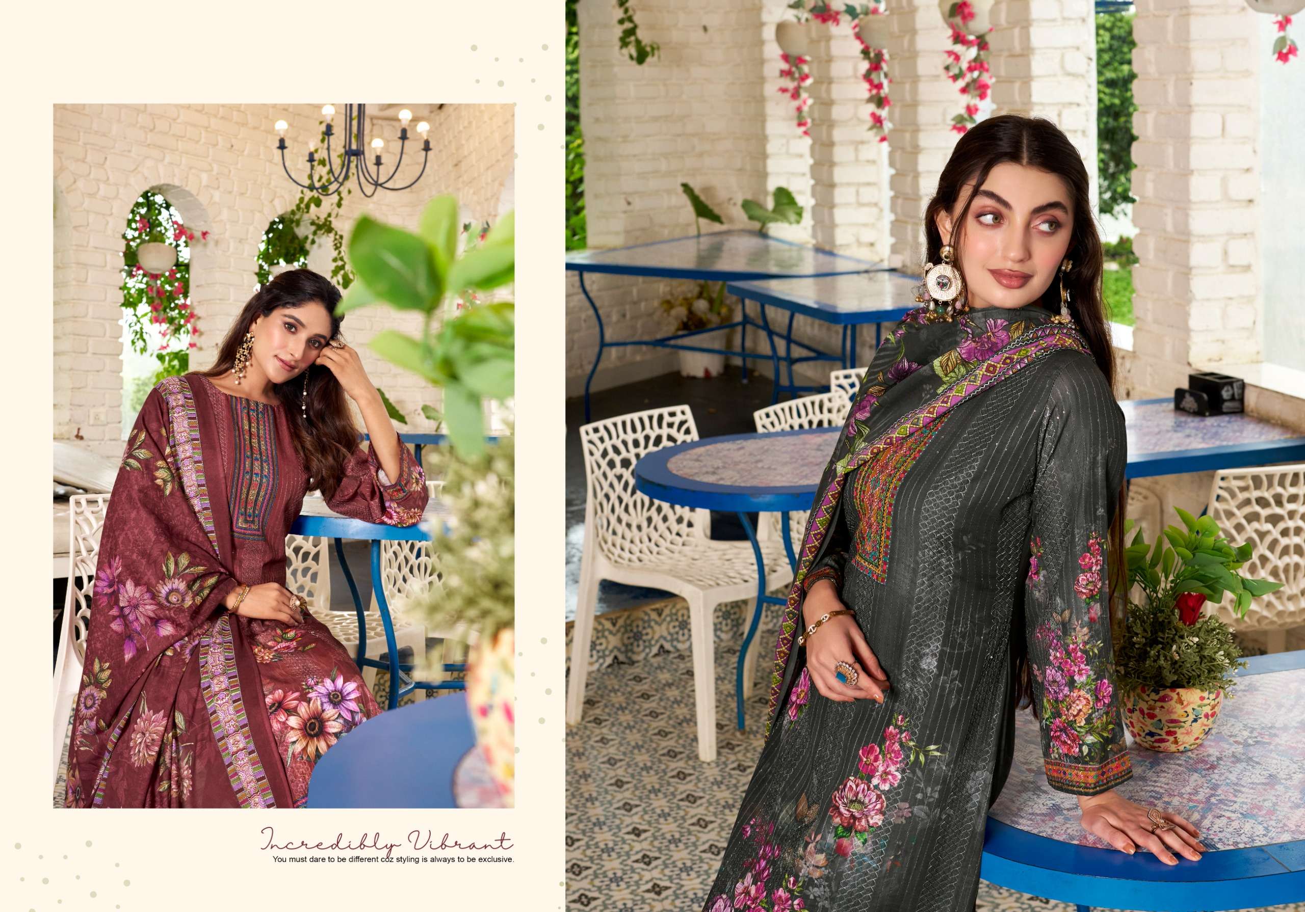 ROMANI PREMIUM SOFT COTTON DIGITAL PRINT EMBROIDERED WORK COTTON SUIT 