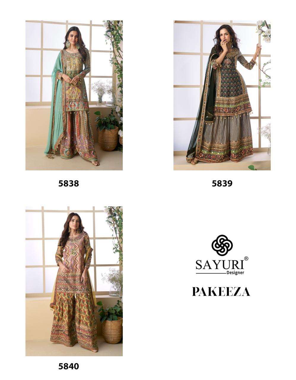 SAYURI DESIGNER PAKEEZA SILK HEAVY DESIGNER READY MADE PARTY WEAR SUIT