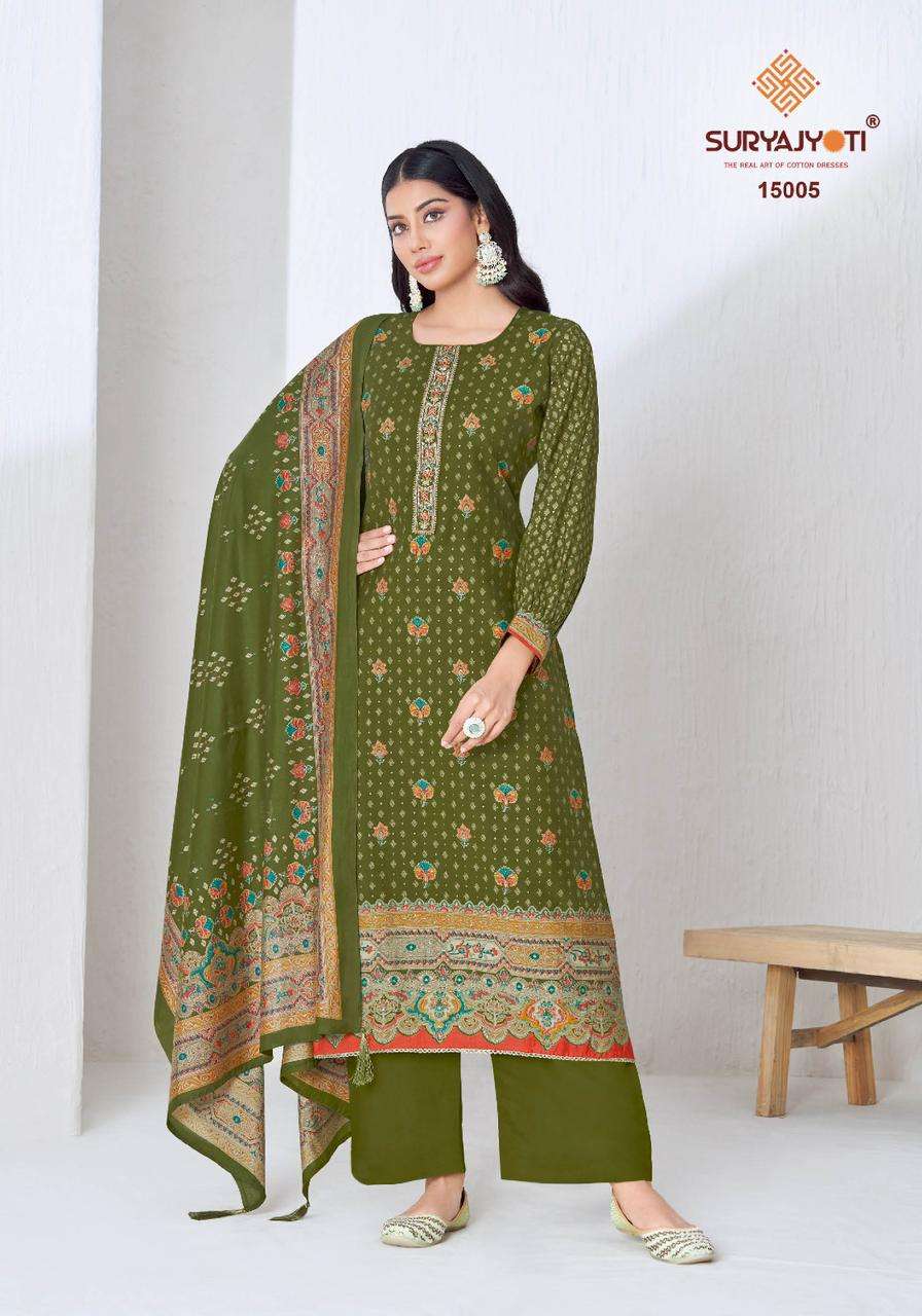 SURYAJYOTI PUSHPA VOL 15 MODAL PRINT WITH EMBROIDERY WORK SUIT