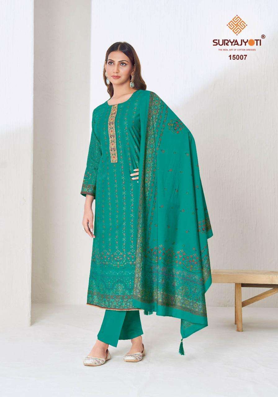 SURYAJYOTI PUSHPA VOL 15 MODAL PRINT WITH EMBROIDERY WORK SUIT
