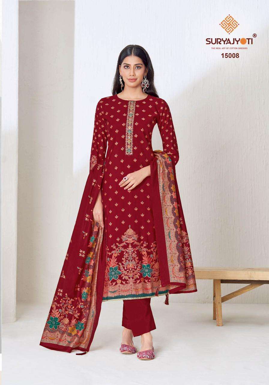 SURYAJYOTI PUSHPA VOL 15 MODAL PRINT WITH EMBROIDERY WORK SUIT