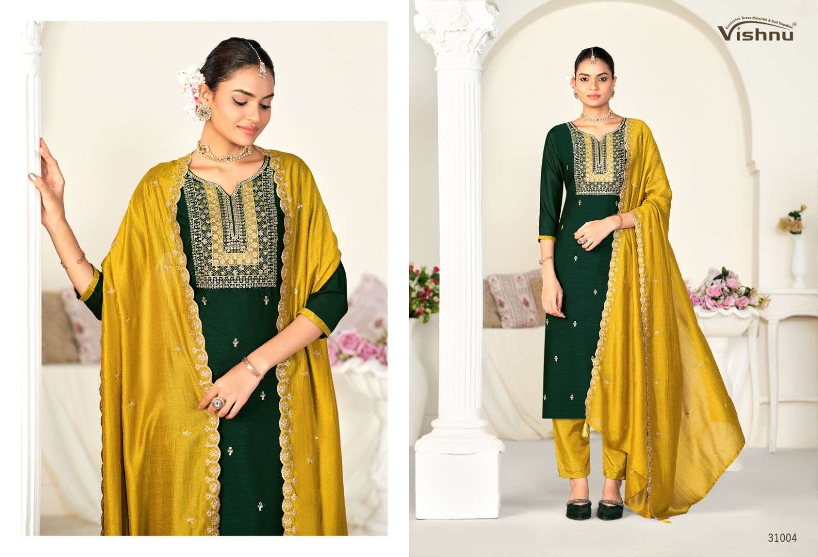 VISHNU IMPEX SANWALI VOL 2 SILK FANCY SWAROVSKI WORKS LADIES SUIT