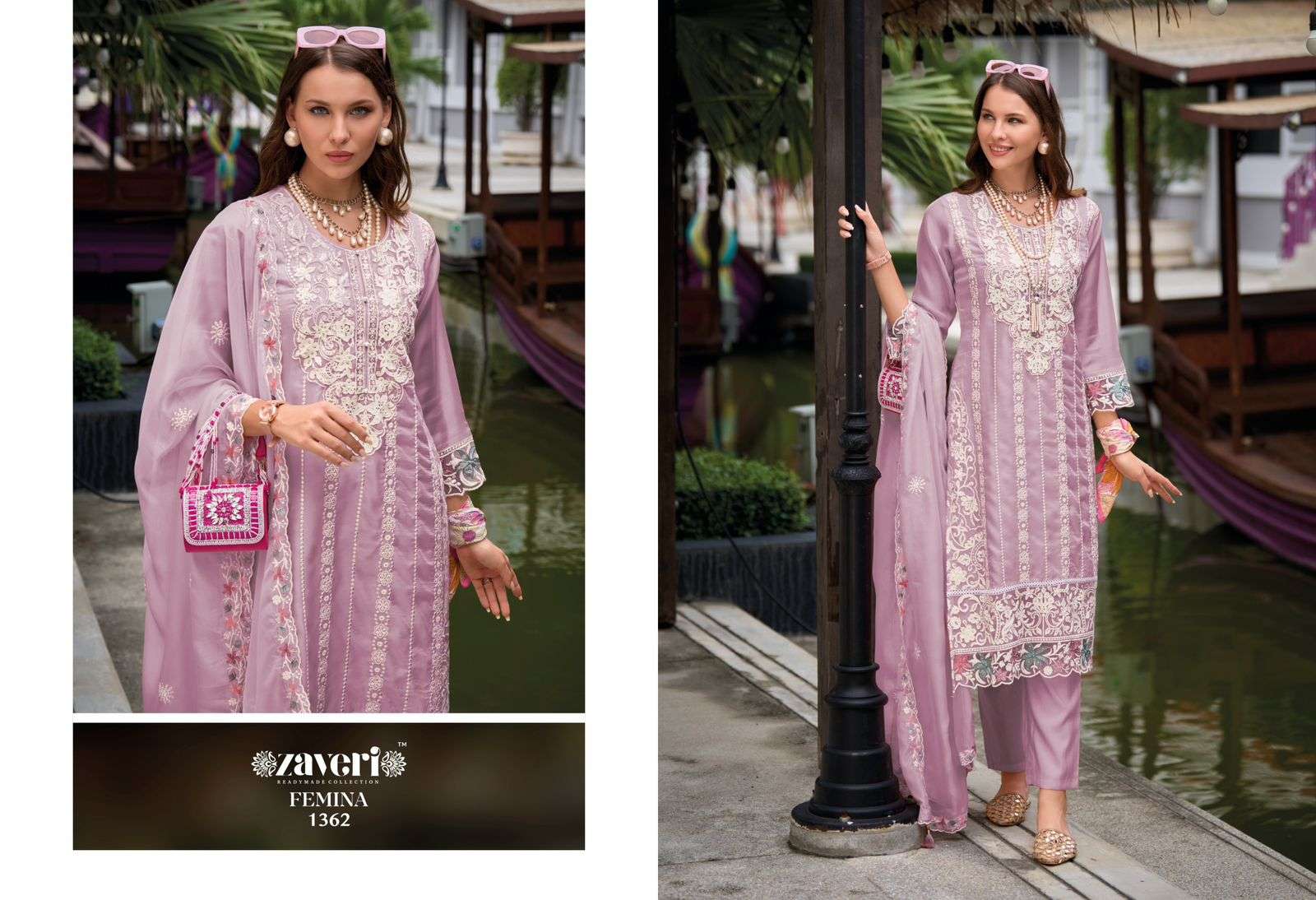 ZAVERI WOMAN BEAUTY FEMINA VOL 3 ORGANZA FANCY DESIGNER LADIES SUIT