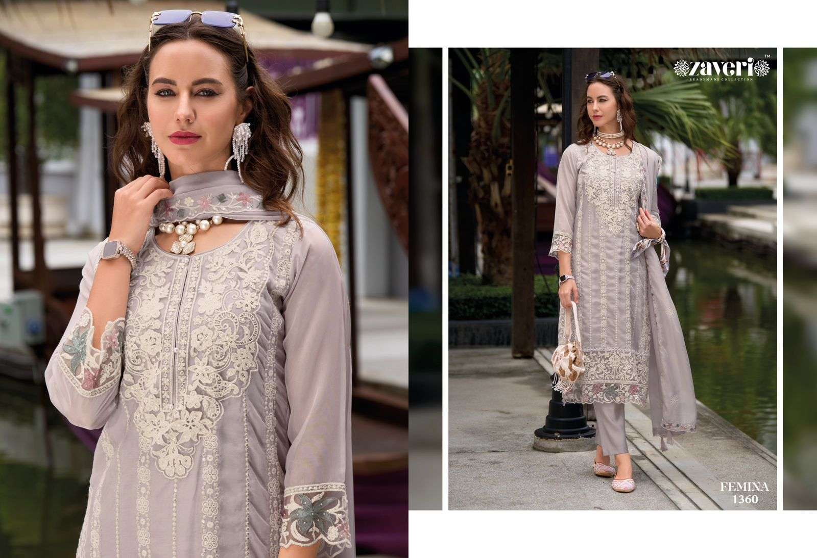 ZAVERI WOMAN BEAUTY FEMINA VOL 3 ORGANZA FANCY DESIGNER LADIES SUIT