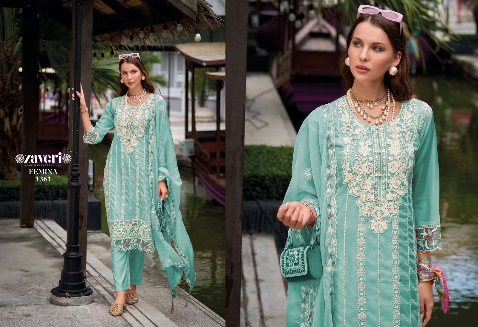ZAVERI WOMAN BEAUTY FEMINA VOL 3 ORGANZA FANCY DESIGNER LADIES SUIT