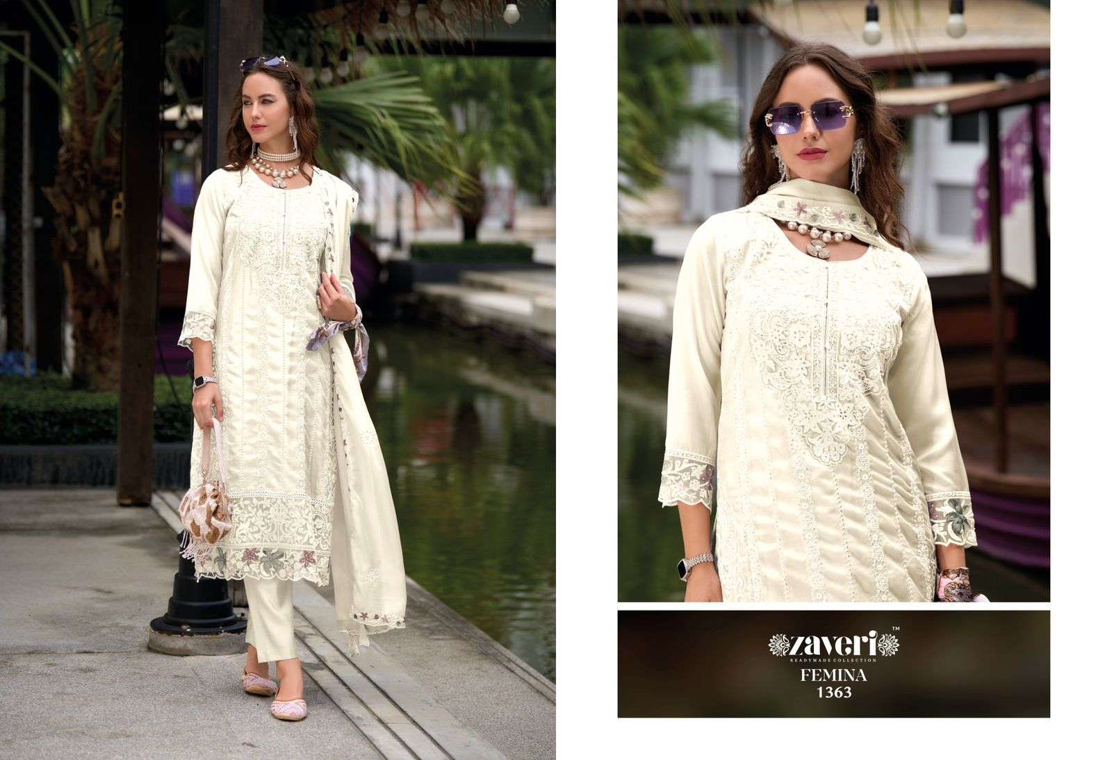 ZAVERI WOMAN BEAUTY FEMINA VOL 3 ORGANZA FANCY DESIGNER LADIES SUIT