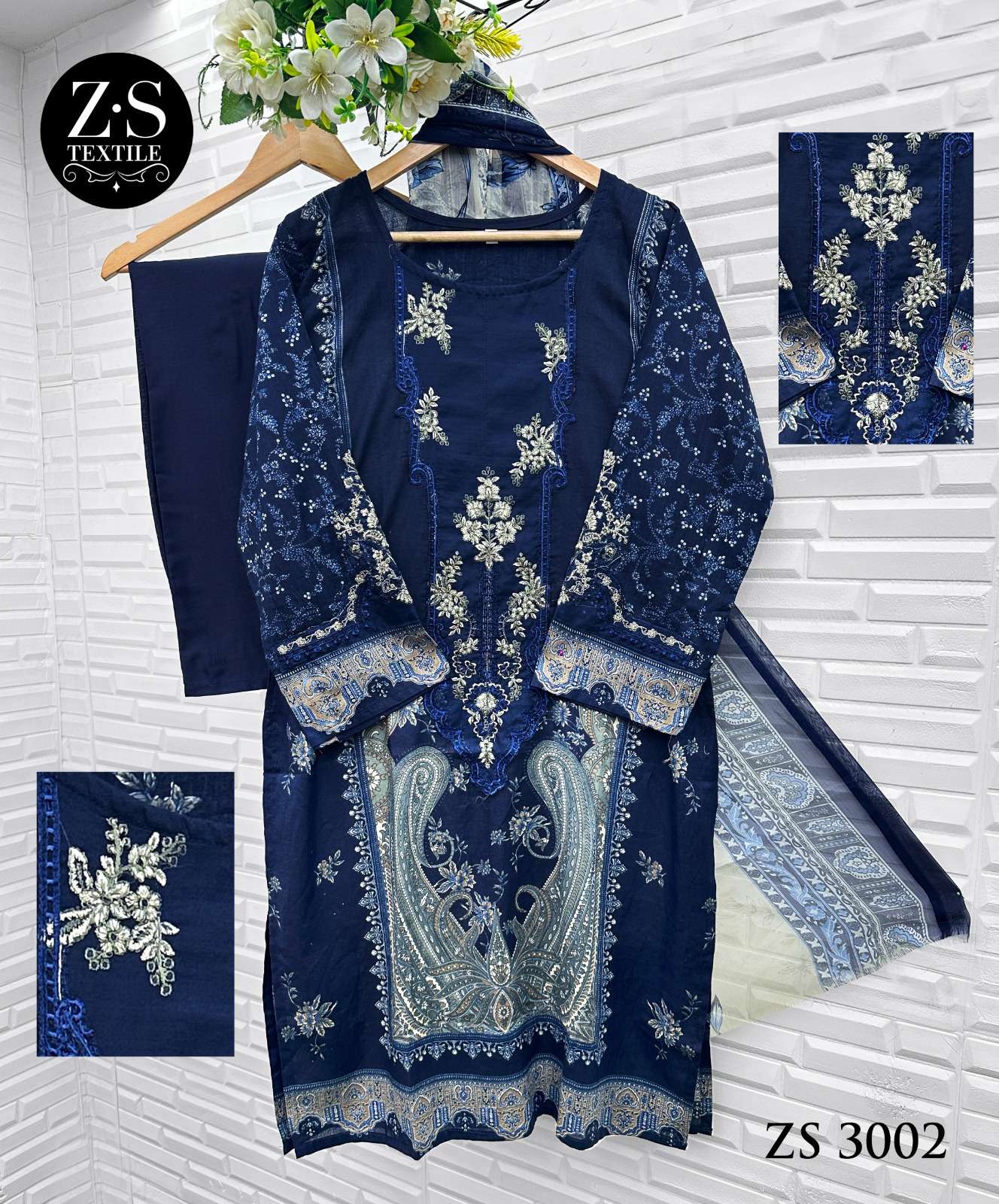 ZS TEXTILES ZS 3001 & ZS 3002 COTTON DIGITAL PRINT FANCY SALWAR KAMEEZ 