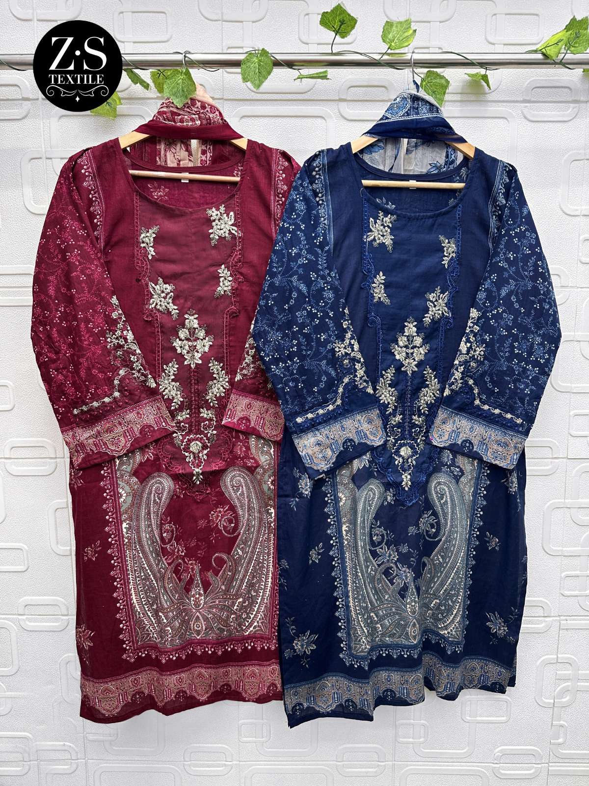 ZS TEXTILES ZS 3001 & ZS 3002 COTTON DIGITAL PRINT FANCY SALWAR KAMEEZ 