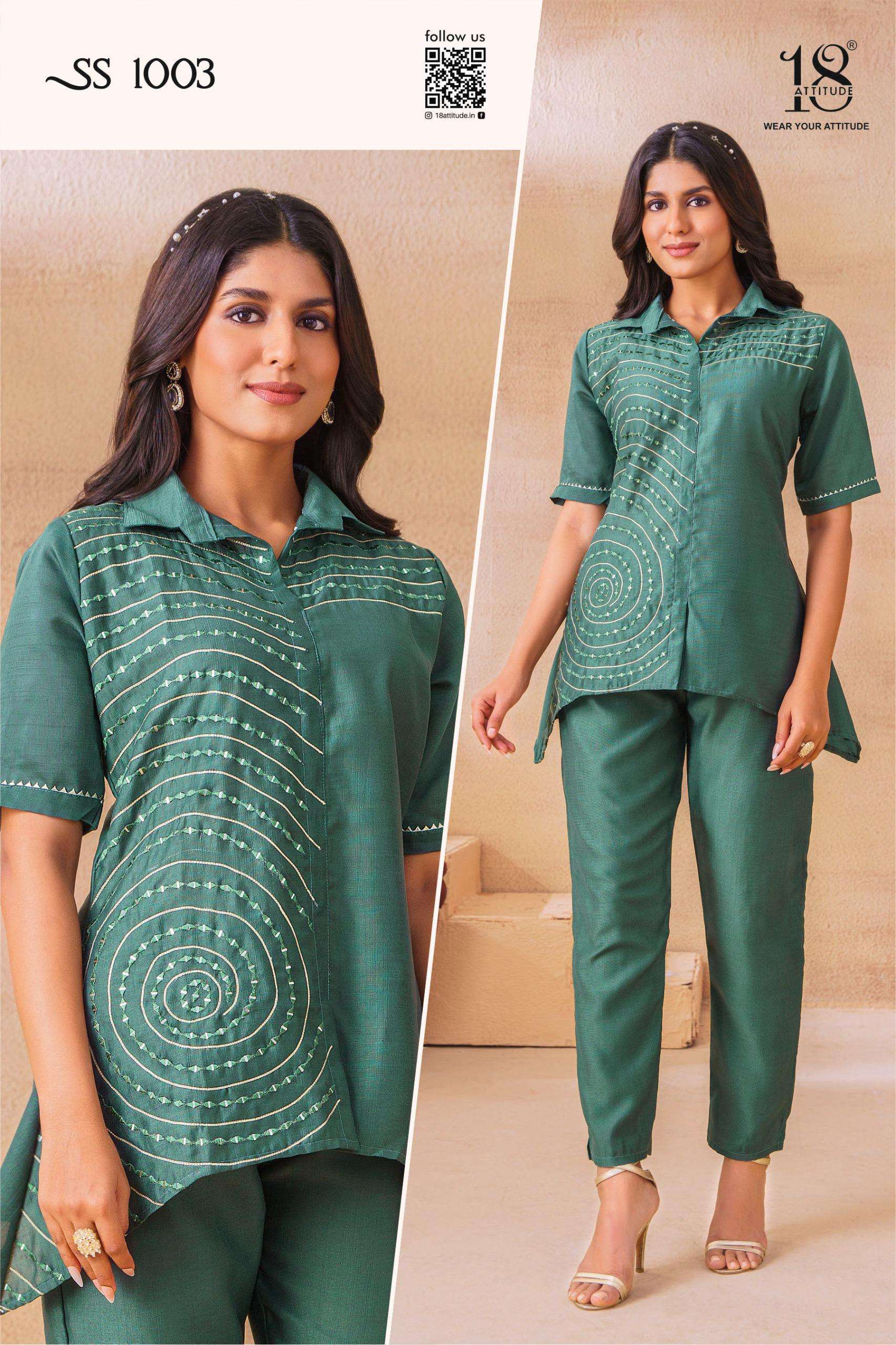 18 ATTITUDE SHO SHAA VOL 10 FANCY PREETY LOOK DESIGNER LADIES CO ORD SET
