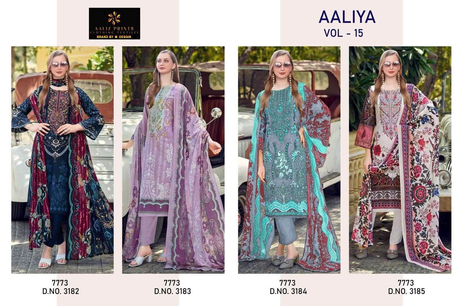 AALIZ PRINTS AALIYA VOL 15 COTTON DIGITAL PRINTS WITH FANCY WORK SUIT