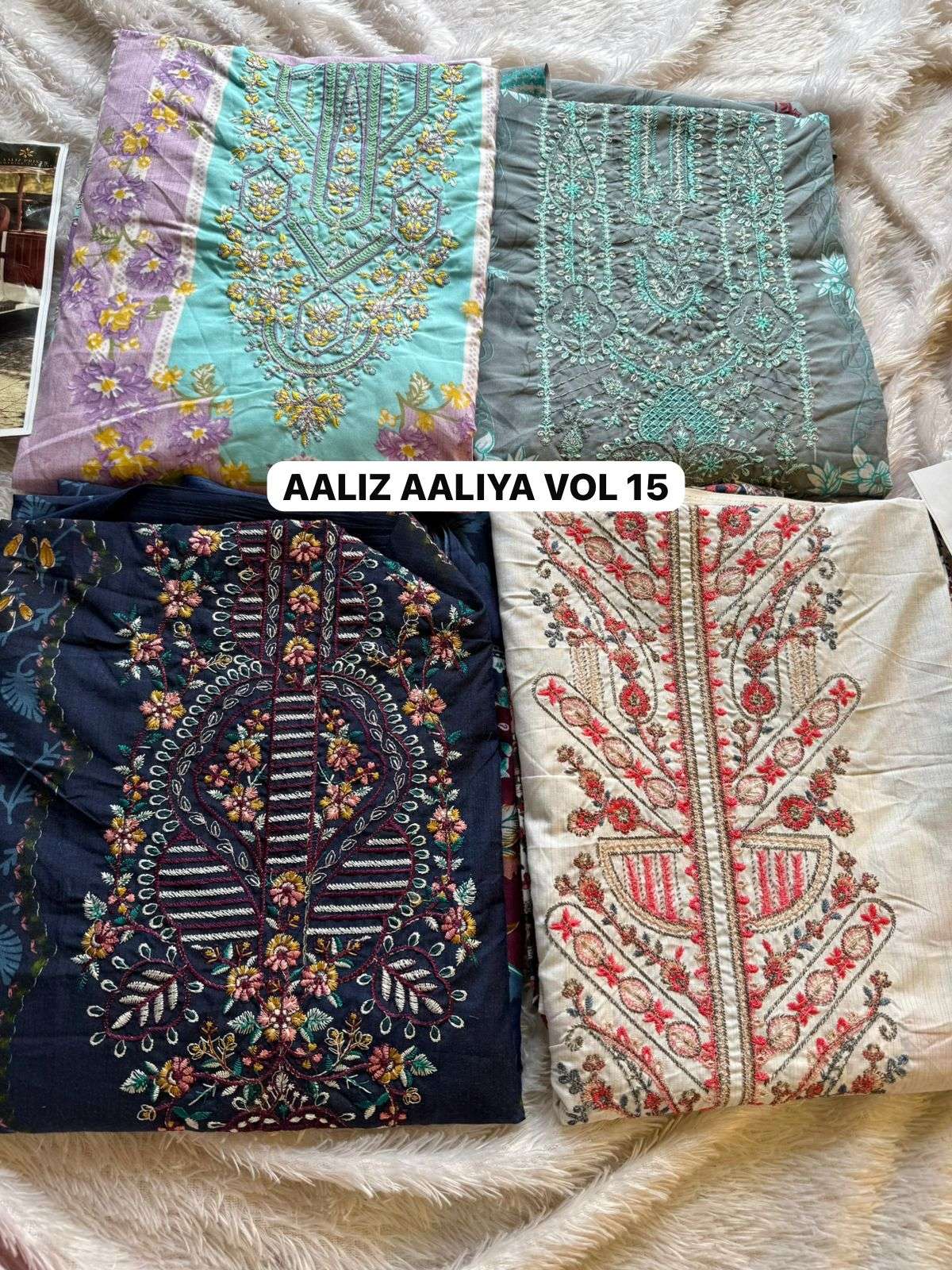 AALIZ PRINTS AALIYA VOL 15 COTTON DIGITAL PRINTS WITH FANCY WORK SUIT