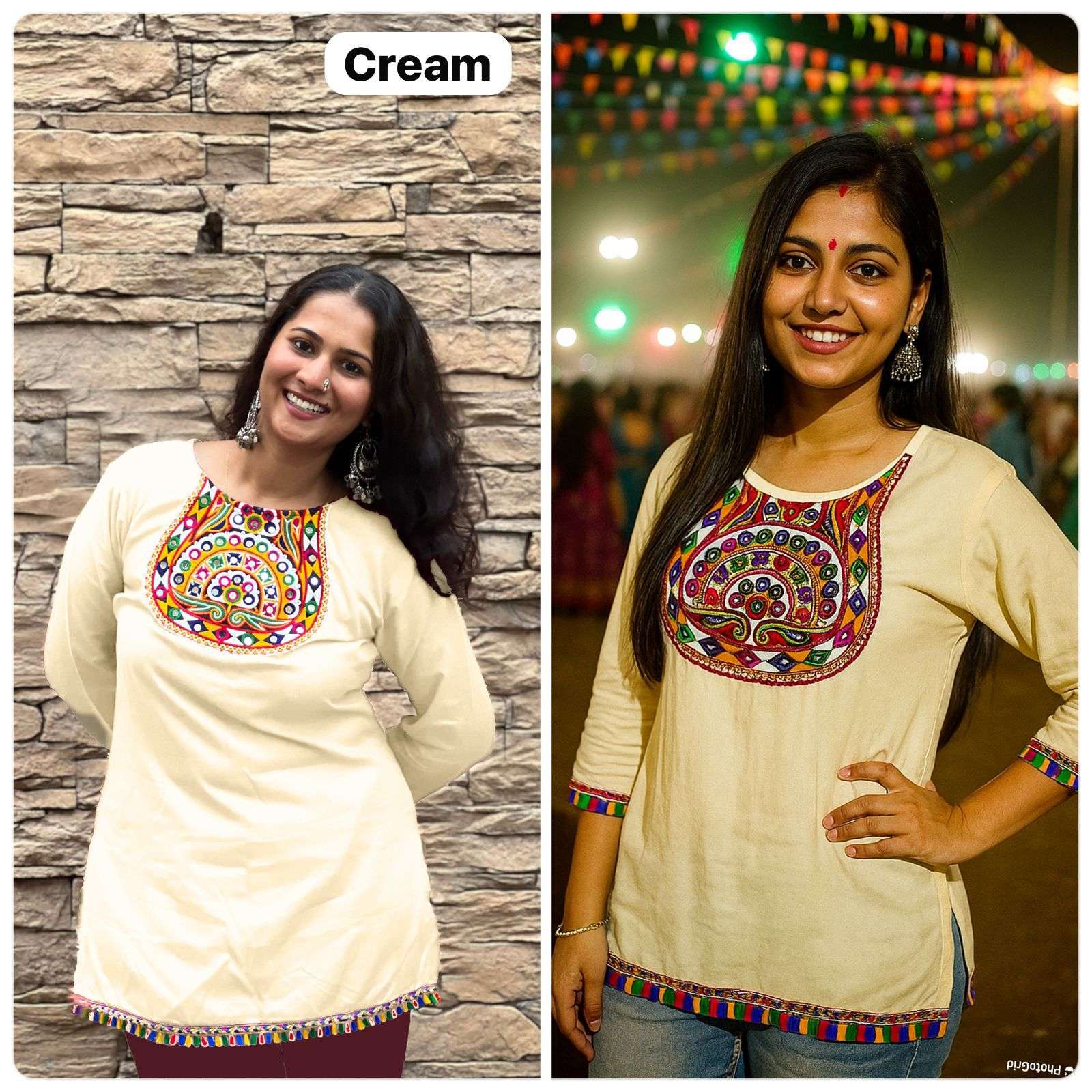 AI NAVRATRI 2.0 RAYON FANCY WORKS FESTIVE WEAR LADIES TOP