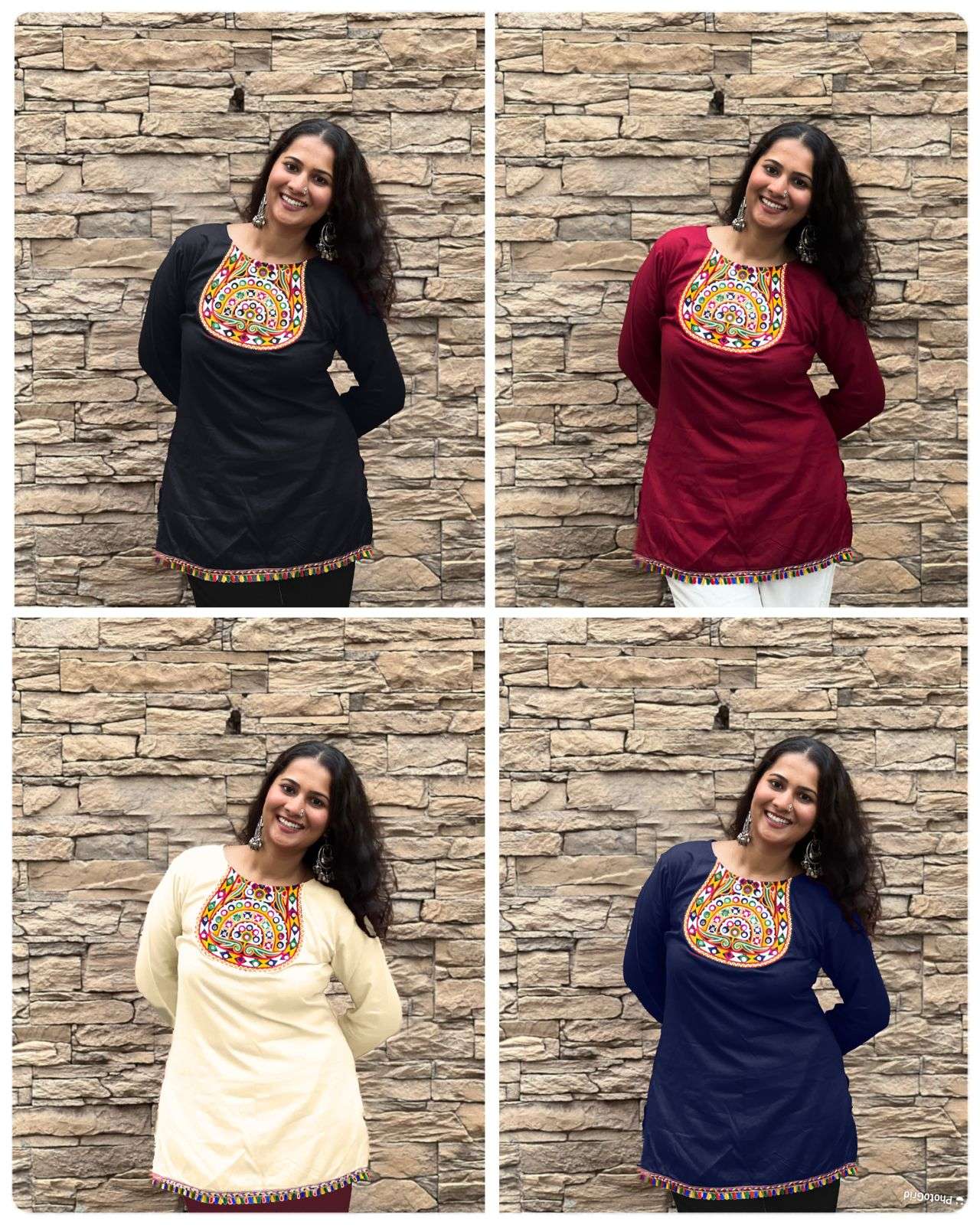 AI NAVRATRI 2.0 RAYON FANCY WORKS FESTIVE WEAR LADIES TOP