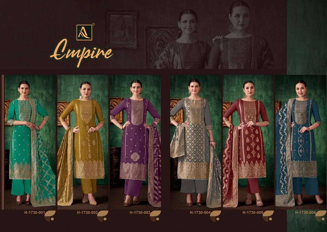 ALOK SUITS EMPIRE JACQUARD DESIGNER FANCY HAND WORK DESIGNER SUIT