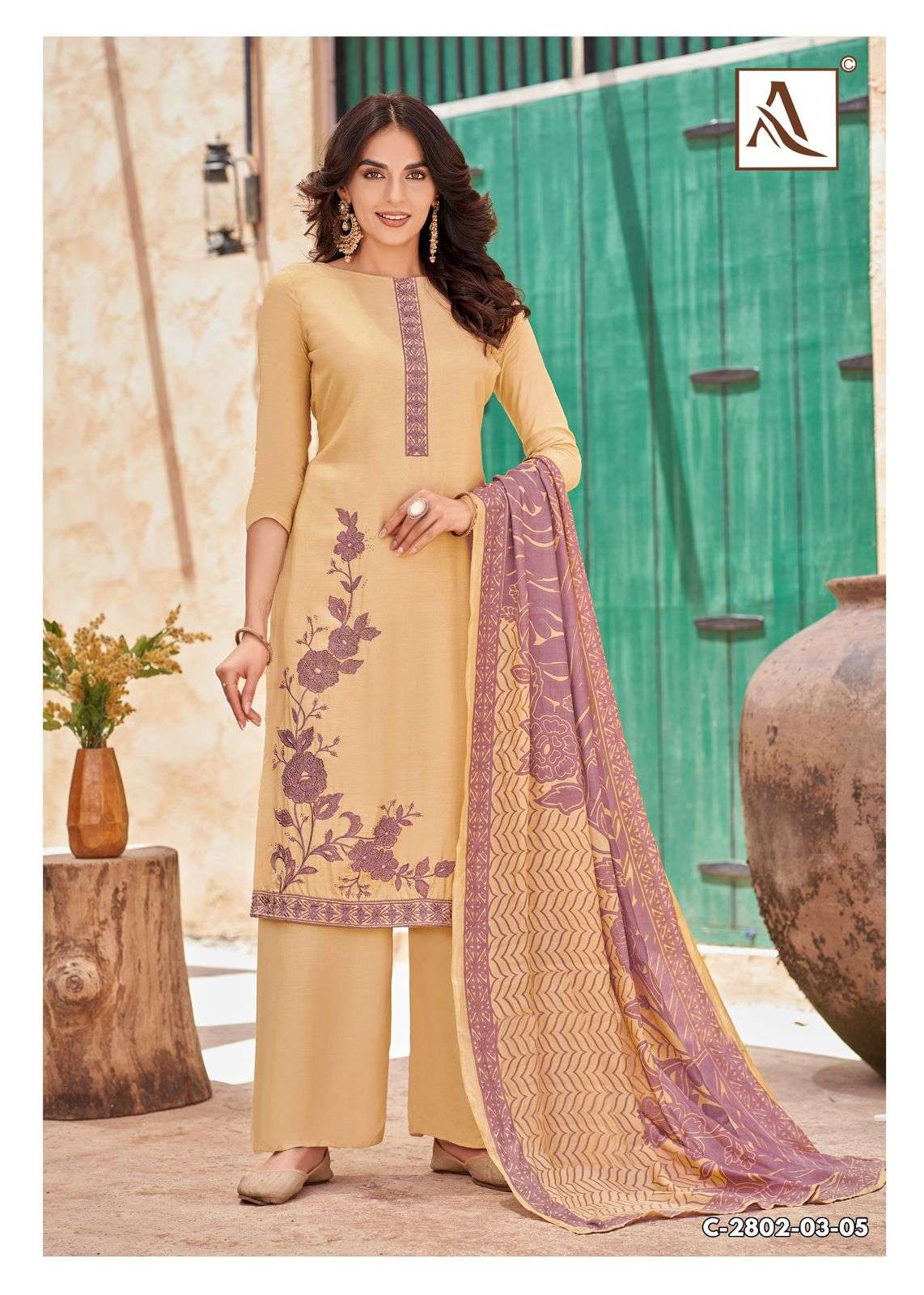 ALOK SUITS SONKALI VISCOSE FANCY EMBROIDERIES WORK SUIT