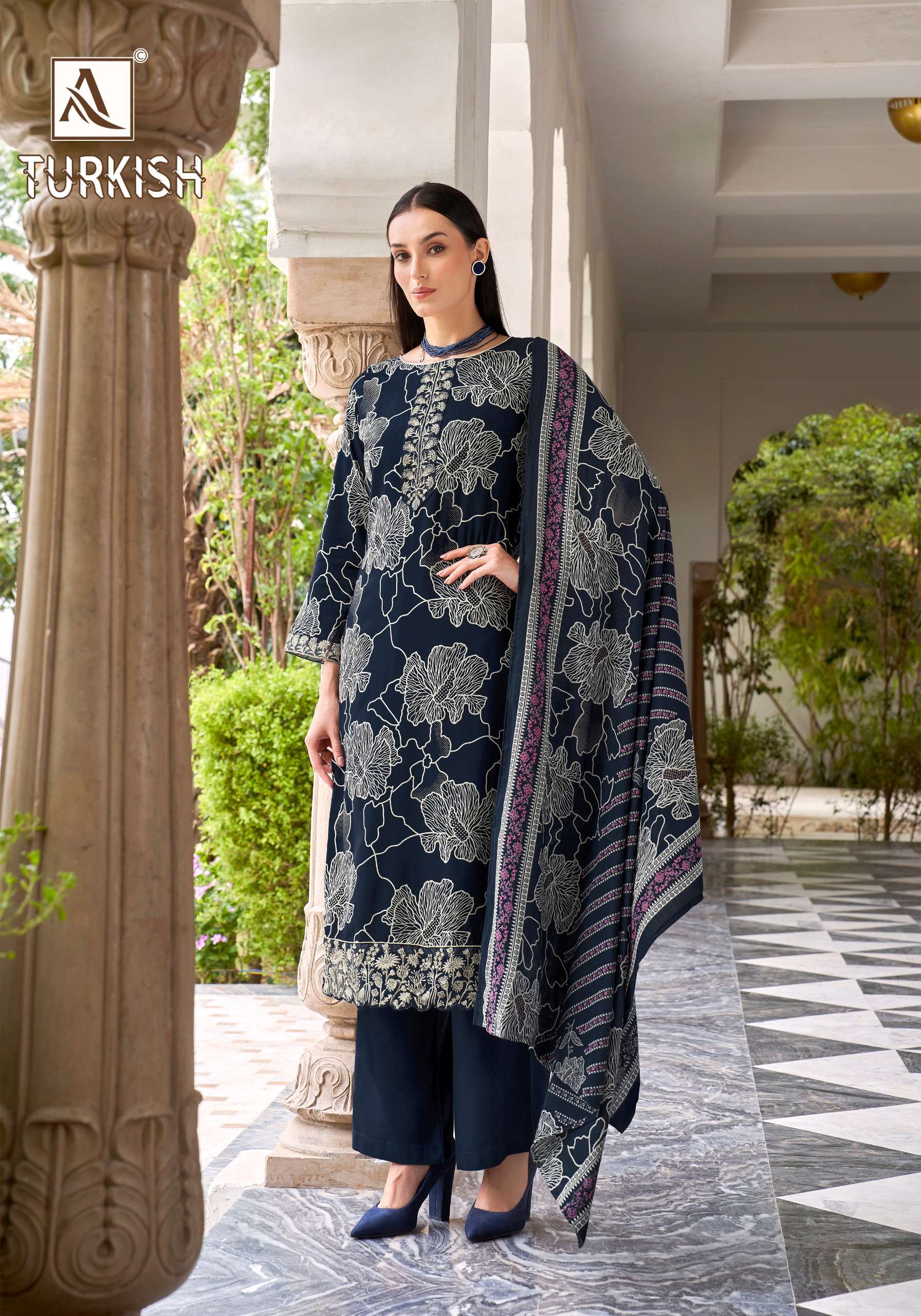 ALOK SUITS TURKISH VISCOSE FANCY EMBROIDERY WORK SUIT