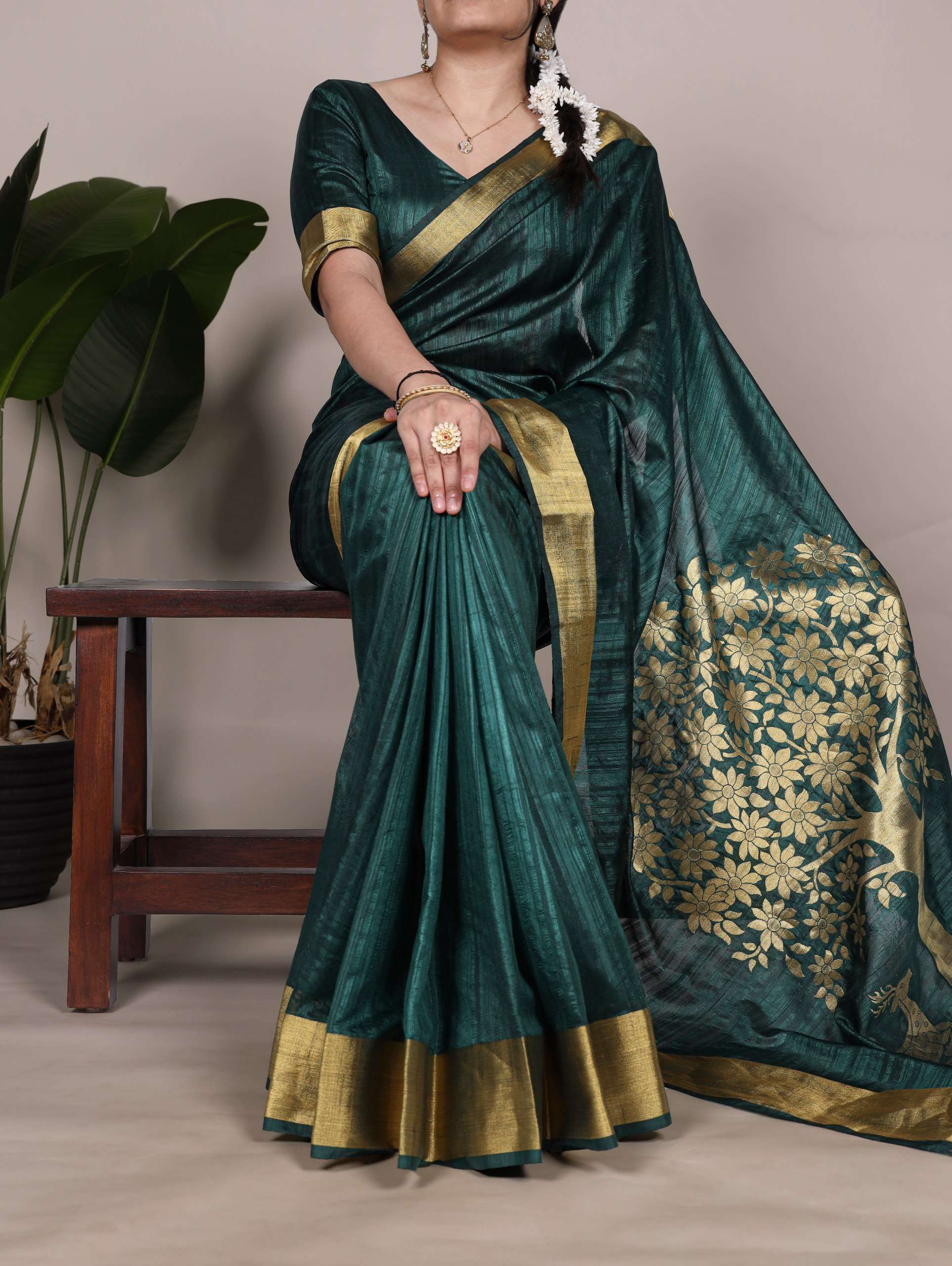 BANDHANI PALACE 7903 RAW SILK ZARI WEAVING WORK SAREE
