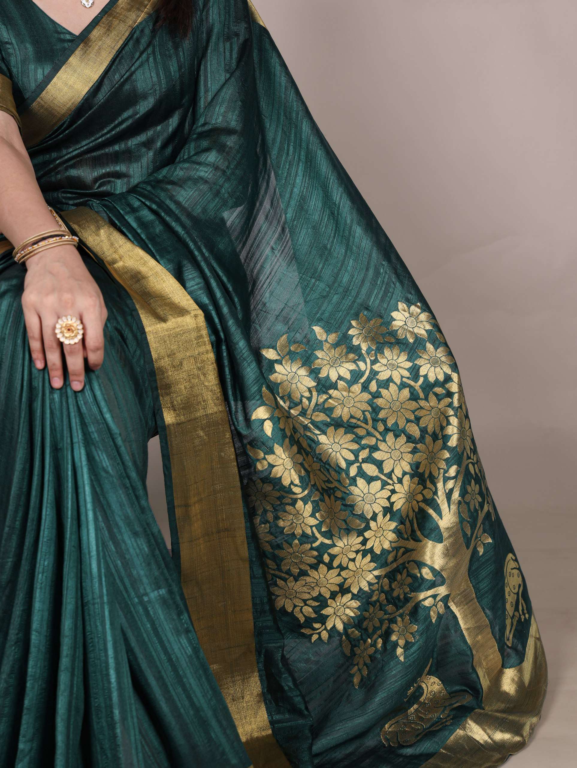 BANDHANI PALACE 7903 RAW SILK ZARI WEAVING WORK SAREE