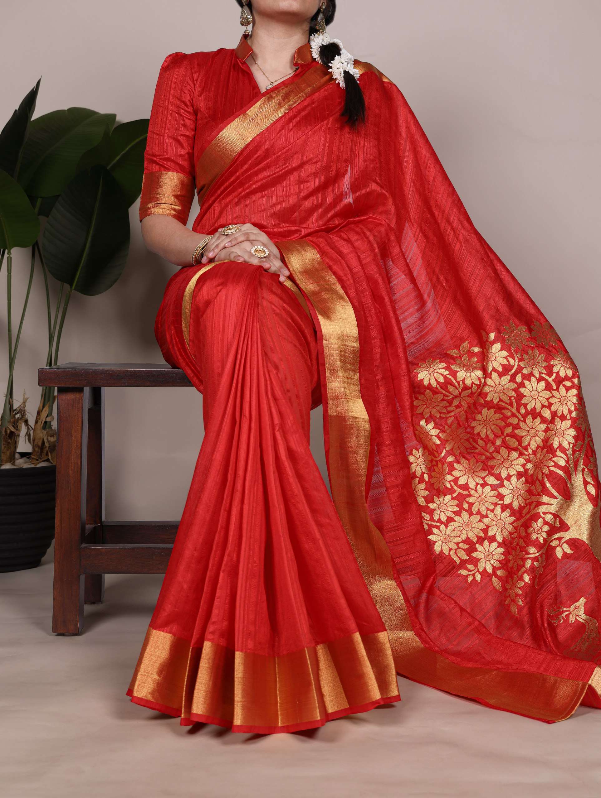 BANDHANI PALACE 7903 RAW SILK ZARI WEAVING WORK SAREE