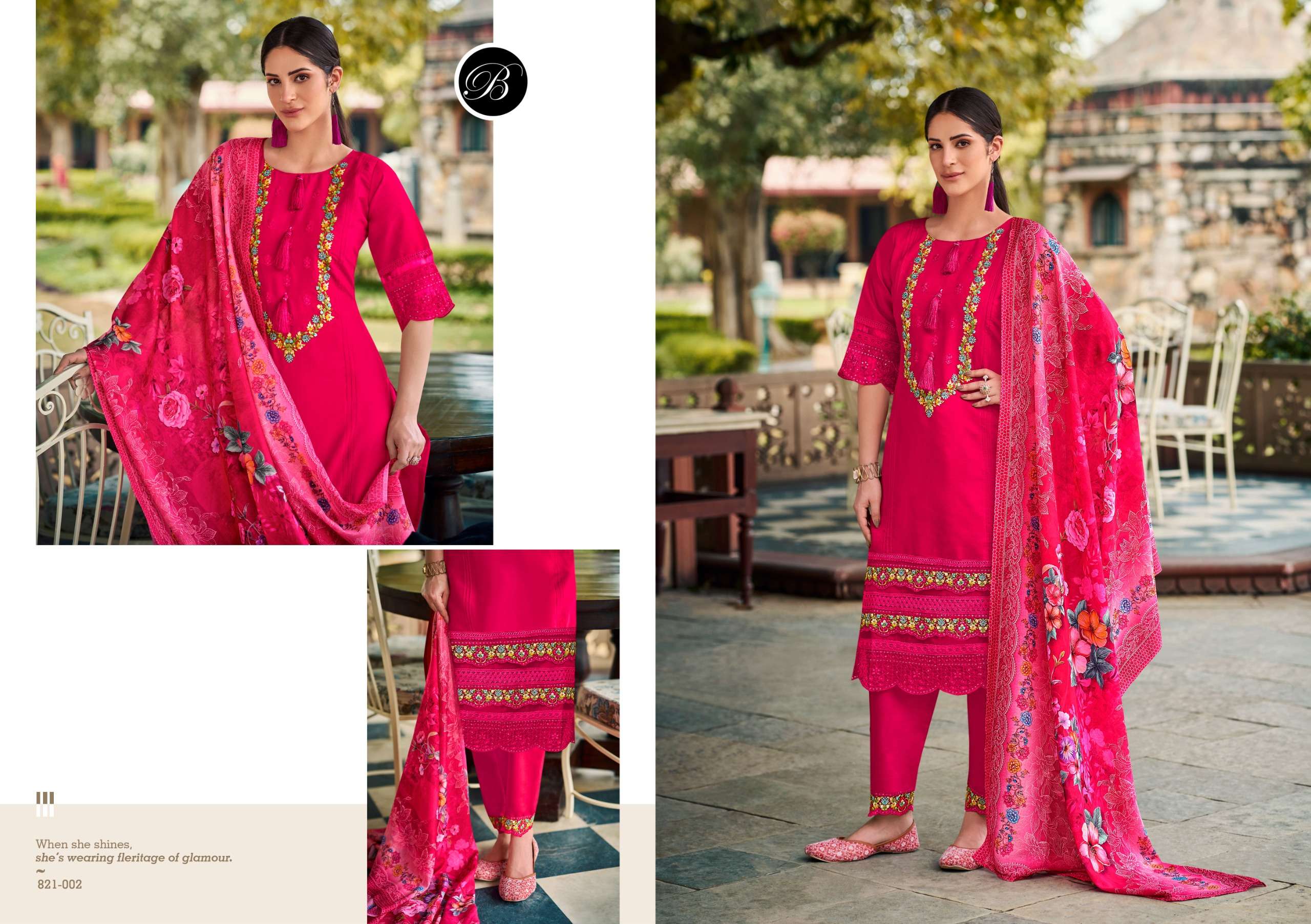 BELLIZA DESIGNER STUDIO HAZEL SILK WITH FANCY EMBROIDERY WORK SUIT