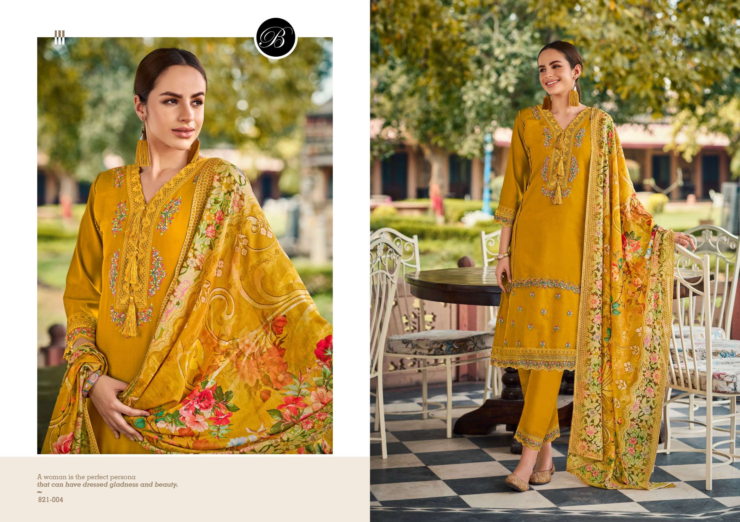 BELLIZA DESIGNER STUDIO HAZEL SILK WITH FANCY EMBROIDERY WORK SUIT