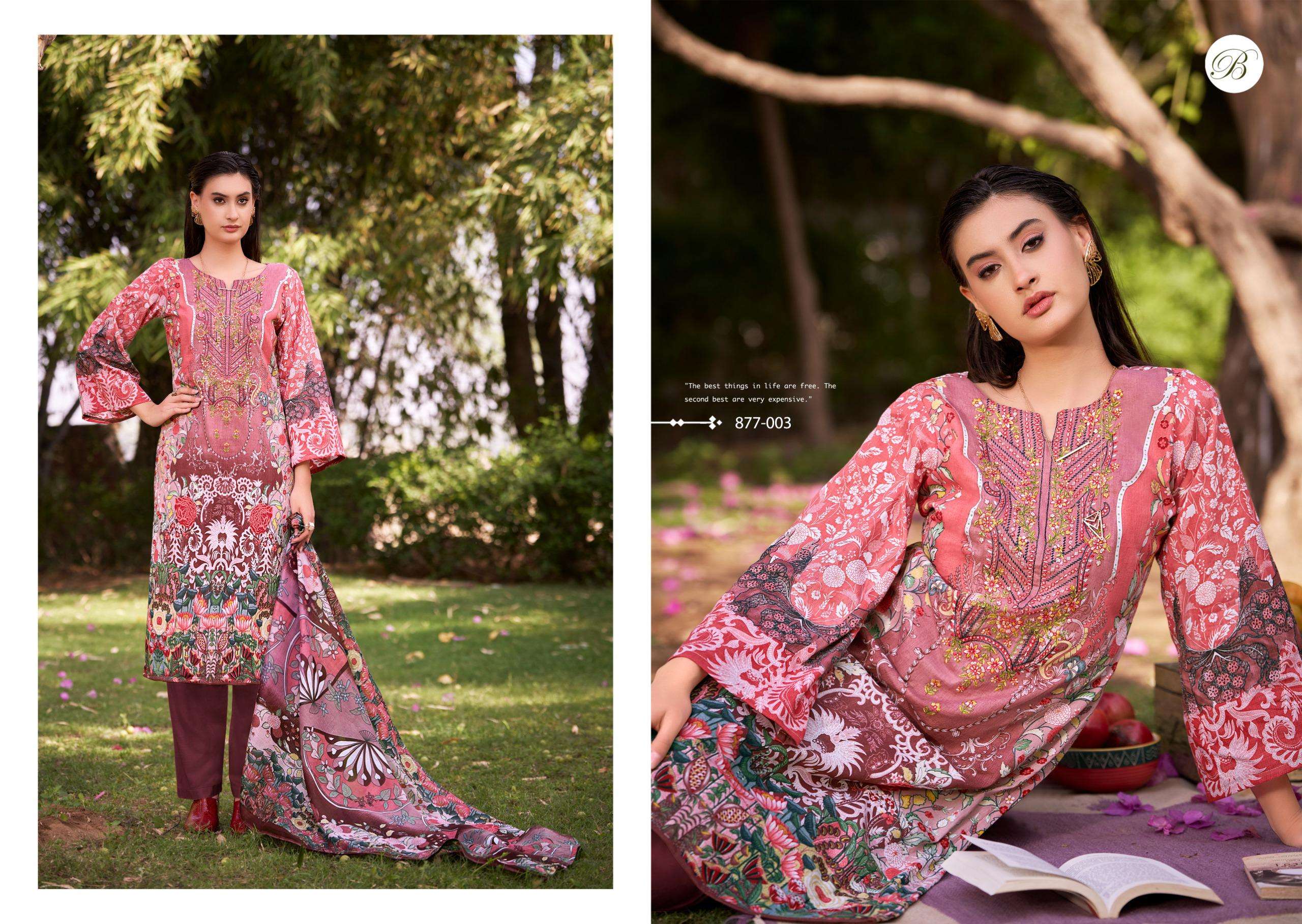 BELLIZA DESIGNER STUDIO NAIRA VOL 114 COTTON DIGITAL PRINTS WITH FANCY WORK SUIT