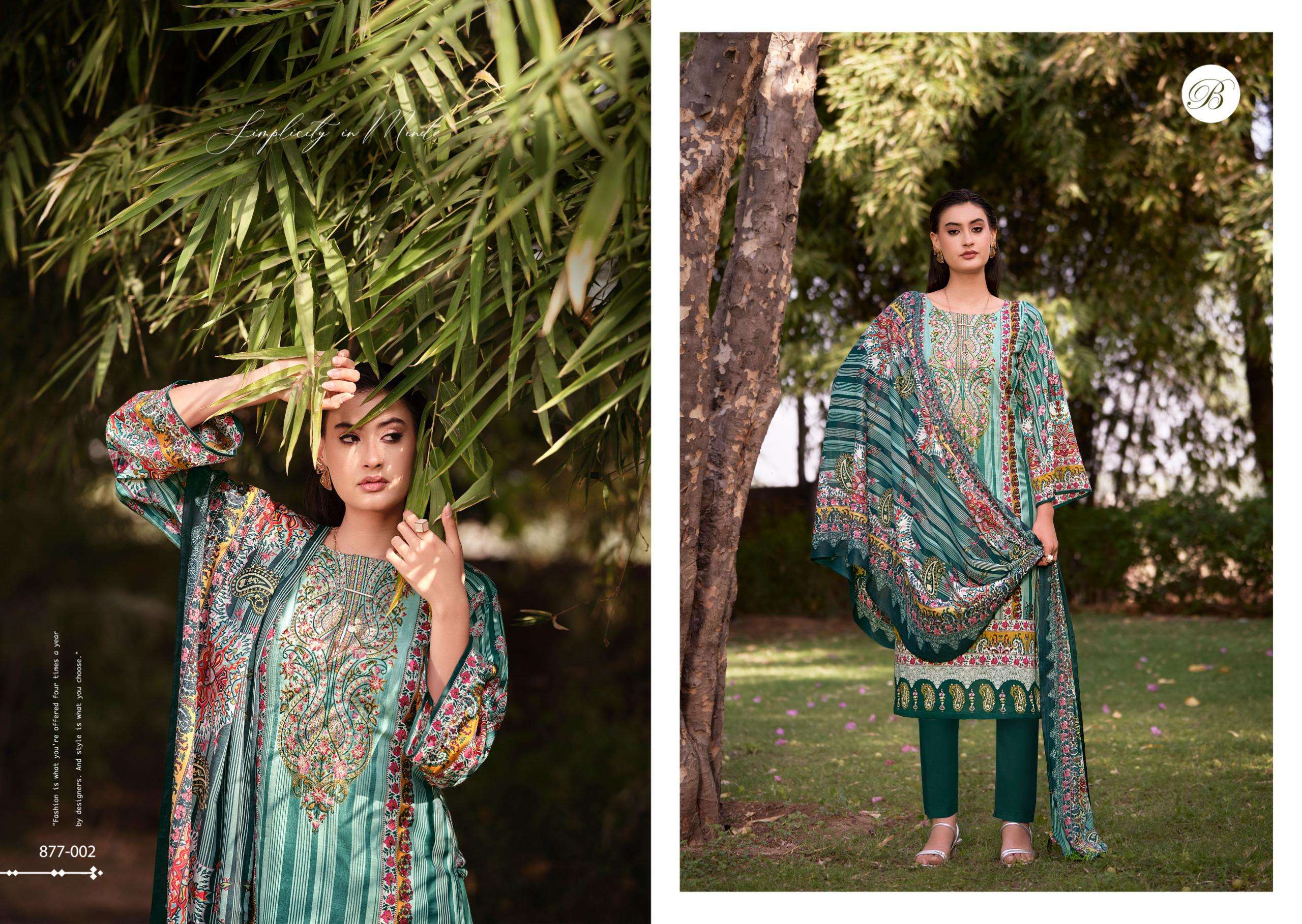 BELLIZA DESIGNER STUDIO NAIRA VOL 114 COTTON DIGITAL PRINTS WITH FANCY WORK SUIT