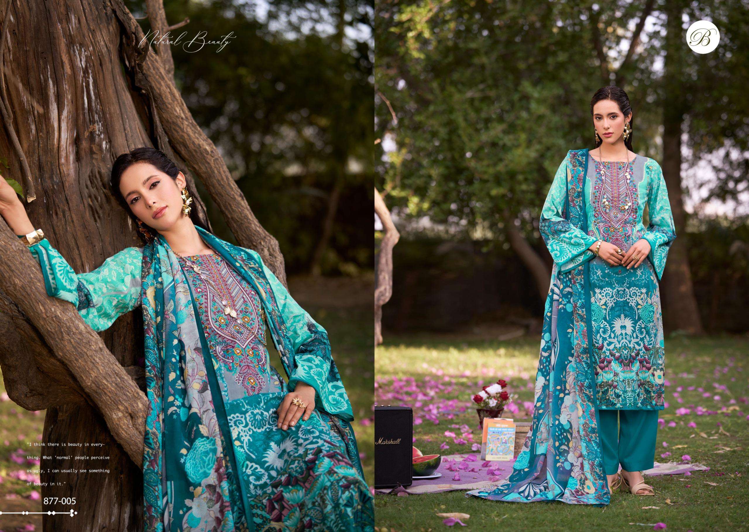 BELLIZA DESIGNER STUDIO NAIRA VOL 114 COTTON DIGITAL PRINTS WITH FANCY WORK SUIT