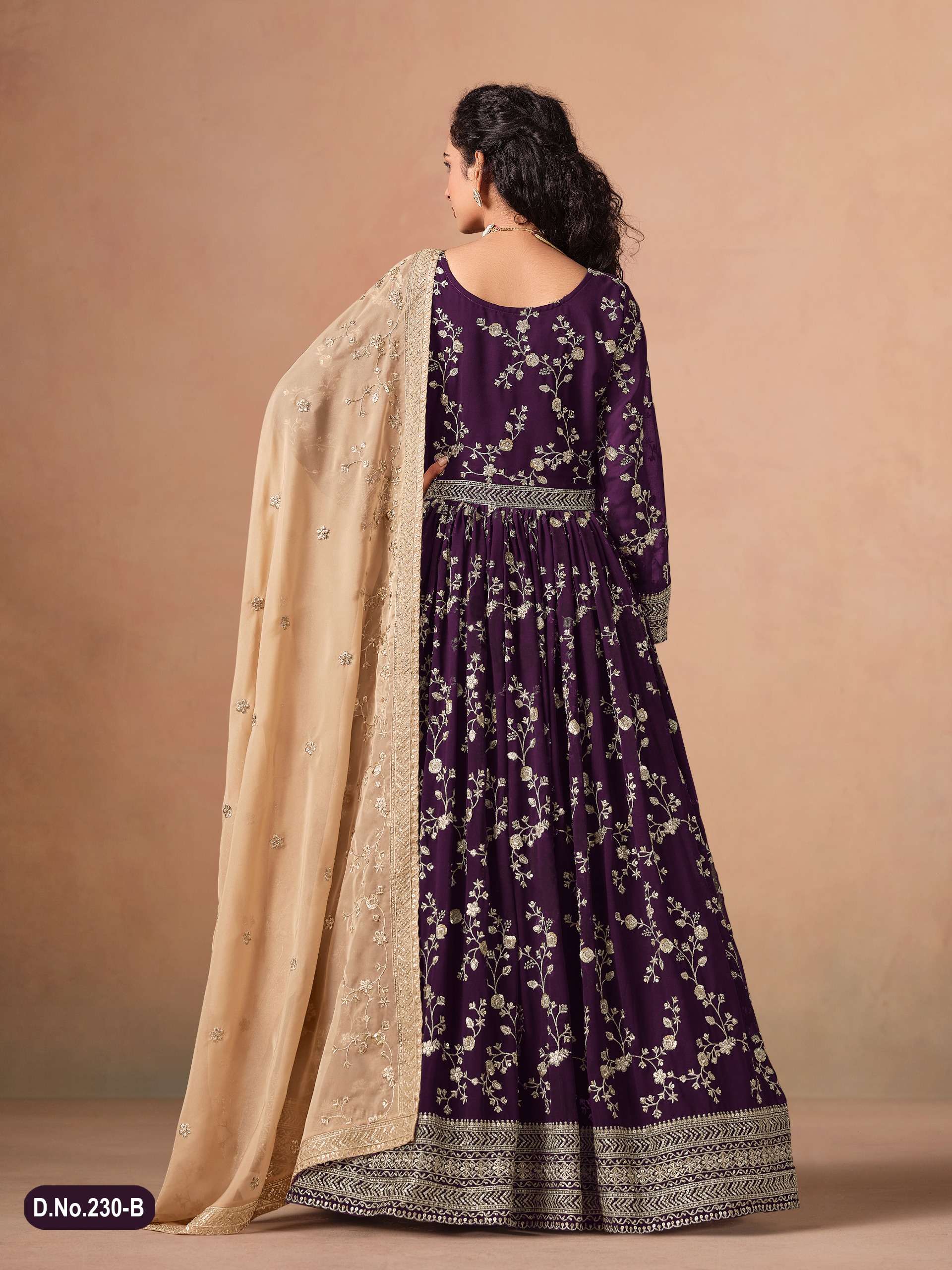 DANI CREATION AANAYA VOL 230 GEORGETTE HEAVY DESIGNER PARTY WEAR GOWN DRESS 