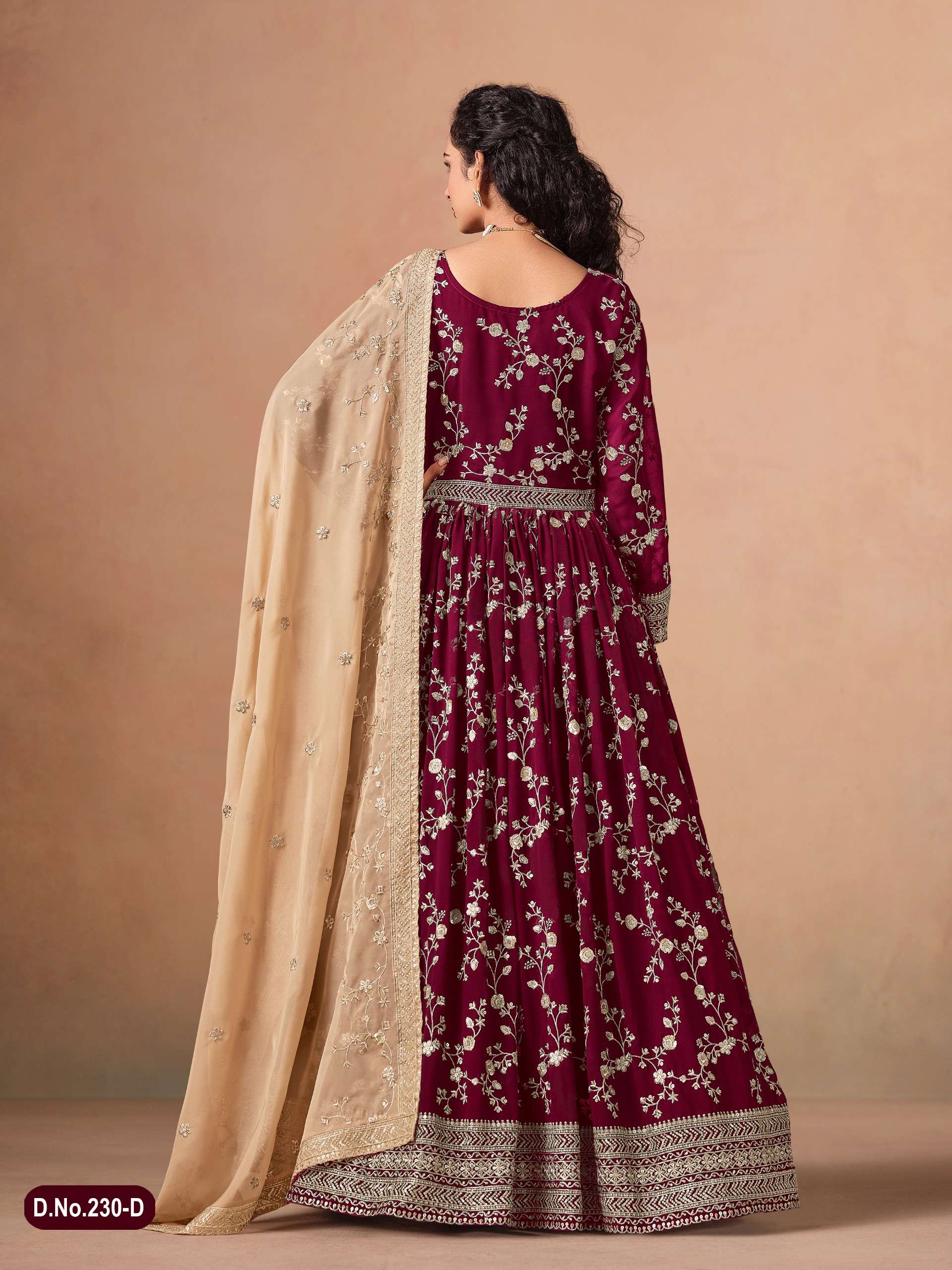 DANI CREATION AANAYA VOL 230 GEORGETTE HEAVY DESIGNER PARTY WEAR GOWN DRESS 