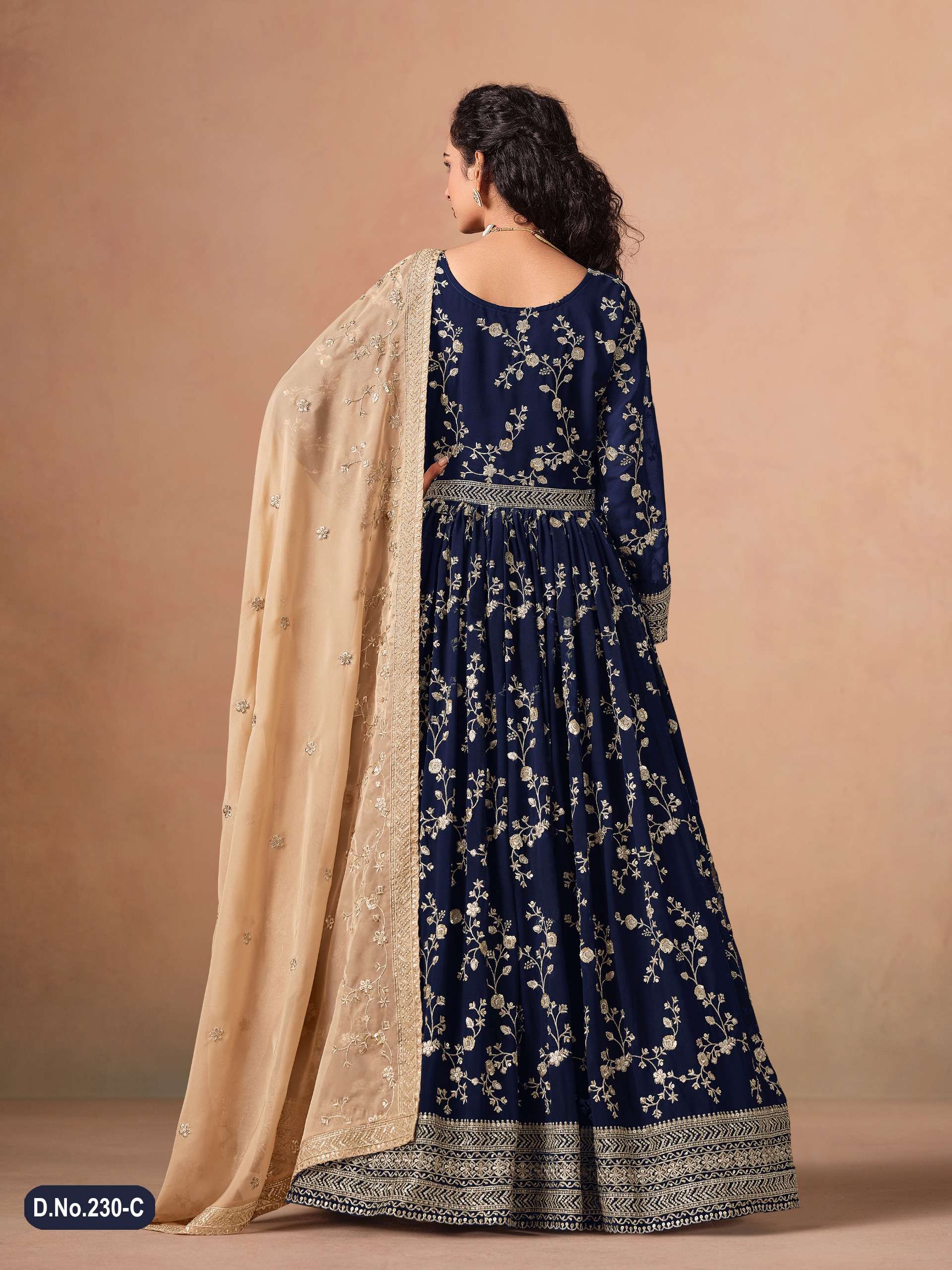 DANI CREATION AANAYA VOL 230 GEORGETTE HEAVY DESIGNER PARTY WEAR GOWN DRESS 