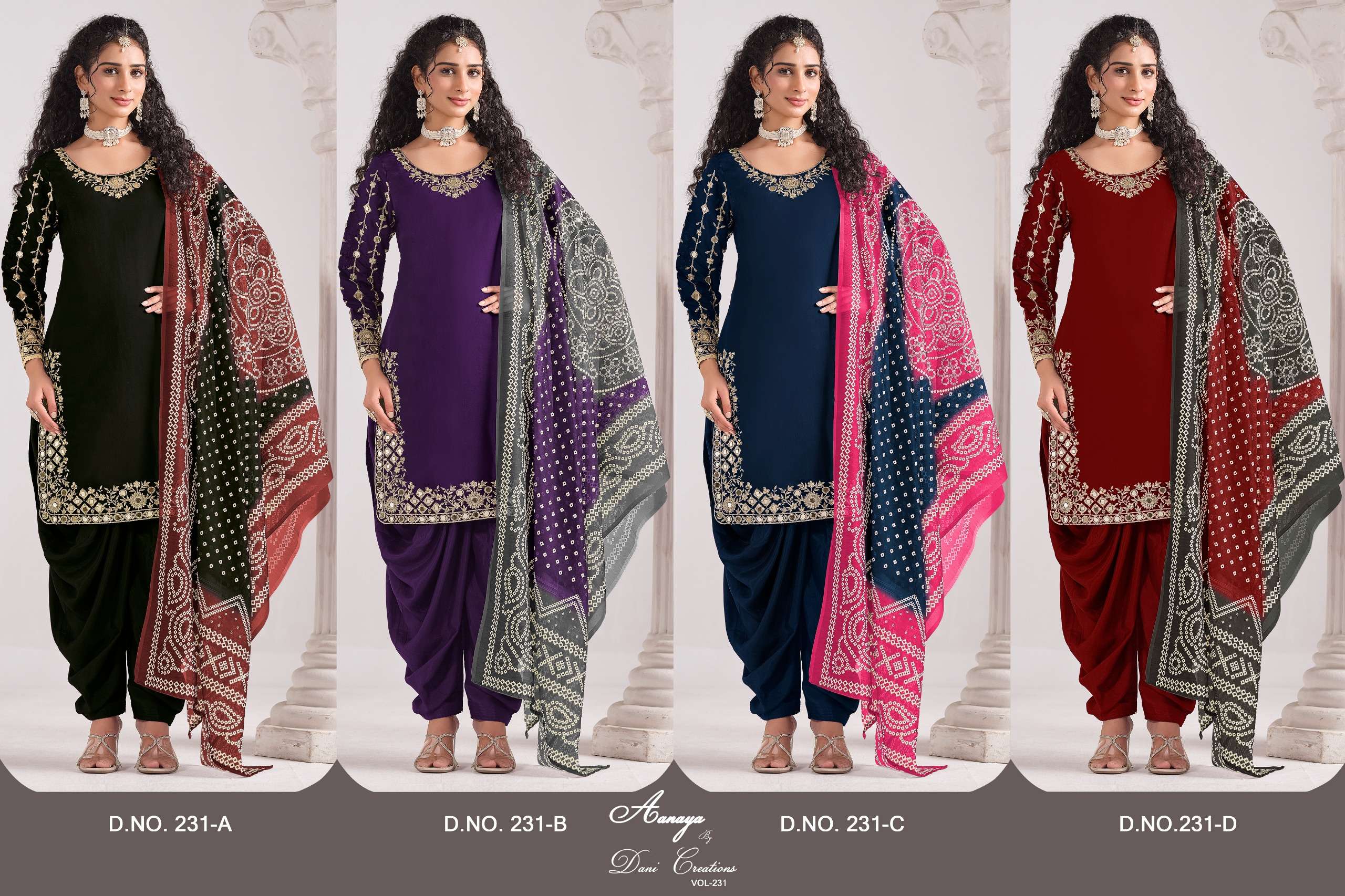 DANI CREATION AANAYA VOL 231 SILK DESIGNER WORK FESTIVE WEAR LADIES SUIT