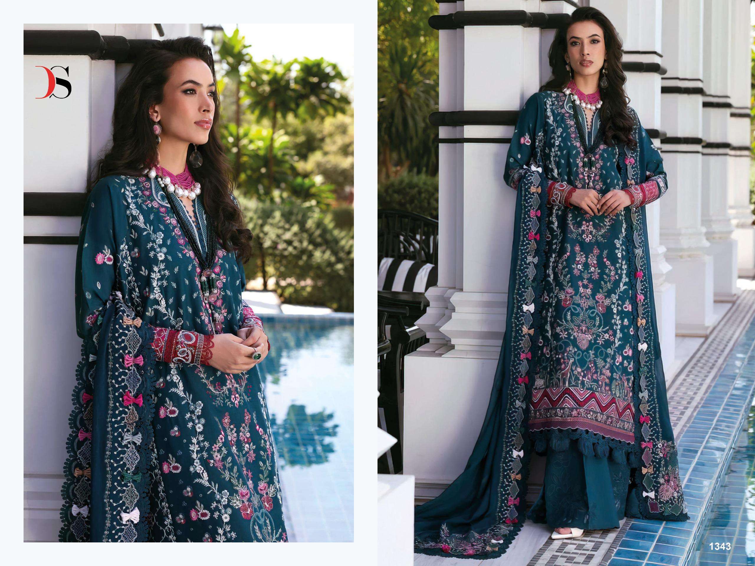 DEEPSY SUITS ADAN INLAY PREMIUM 25 COTTON HEAVY EMBROIDERY DESIGNER SUIT