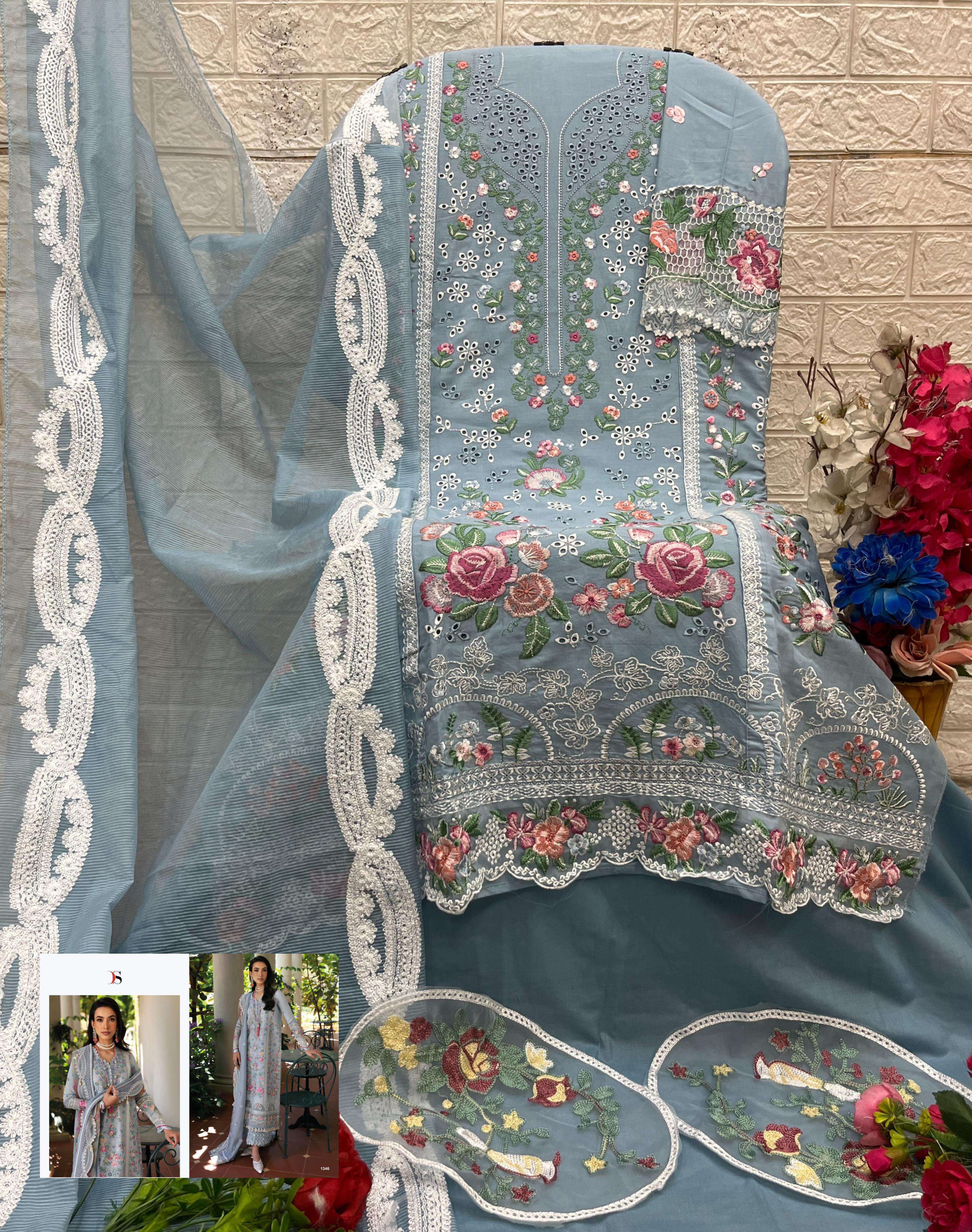 DEEPSY SUITS ADAN INLAY PREMIUM 25 COTTON HEAVY EMBROIDERY DESIGNER SUIT