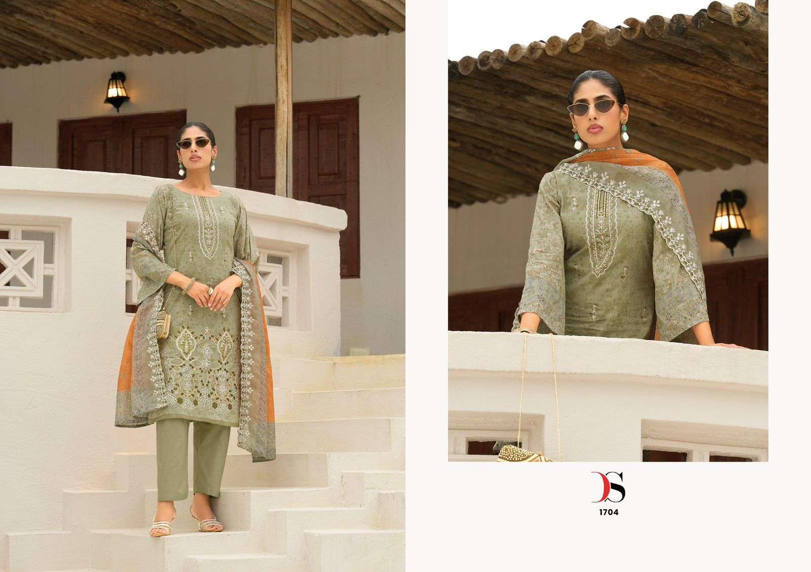 DEEPSY SUITS BIN SAEED LAWN COLLECTION VOL 17 COTTON DESIGNER WORK SUIT
