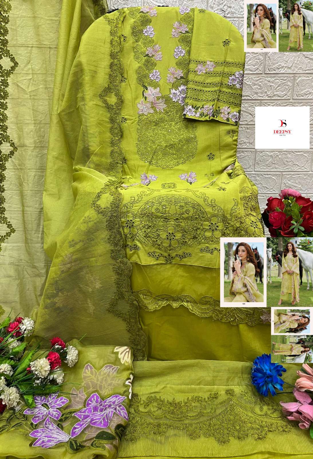 DEEPSY SUITS ELAF LUXURY LAWN 25 VOL 2 COTTON HEAVY EMBROIDERY DESIGNER PAKISTANI SUIT