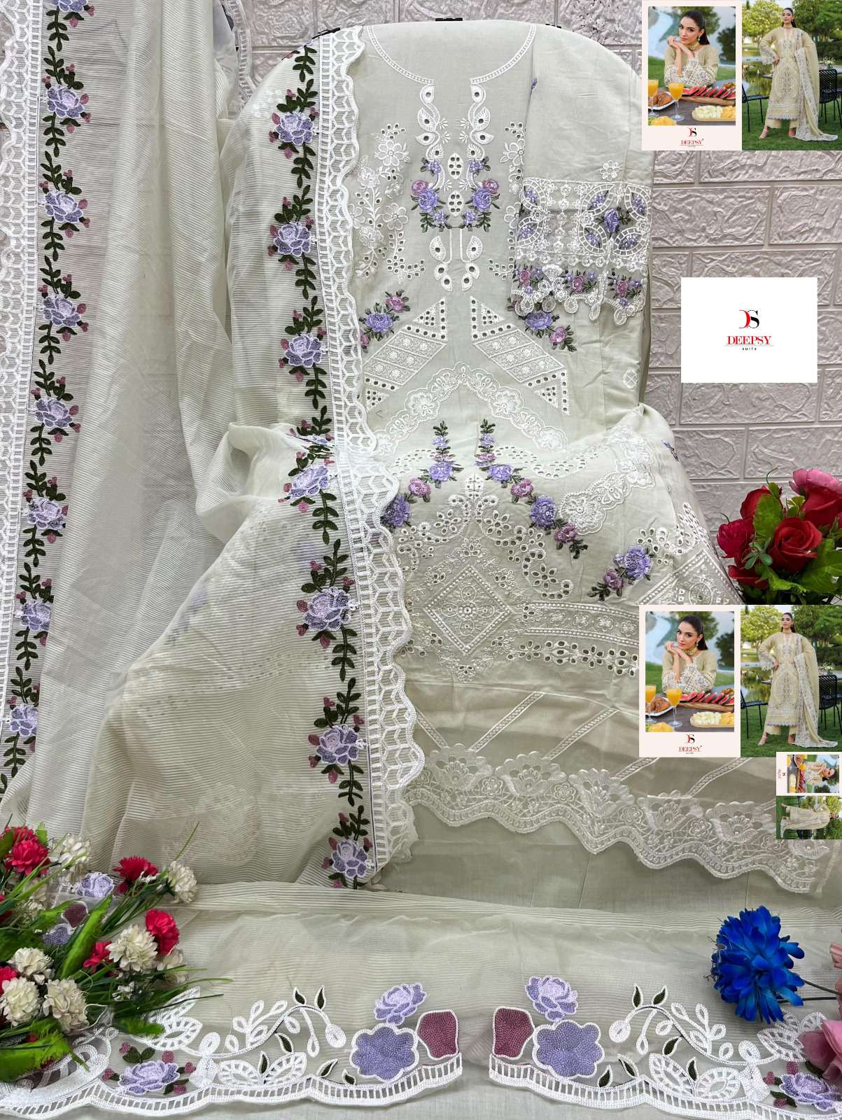 DEEPSY SUITS ELAF LUXURY LAWN 25 VOL 2 COTTON HEAVY EMBROIDERY DESIGNER PAKISTANI SUIT