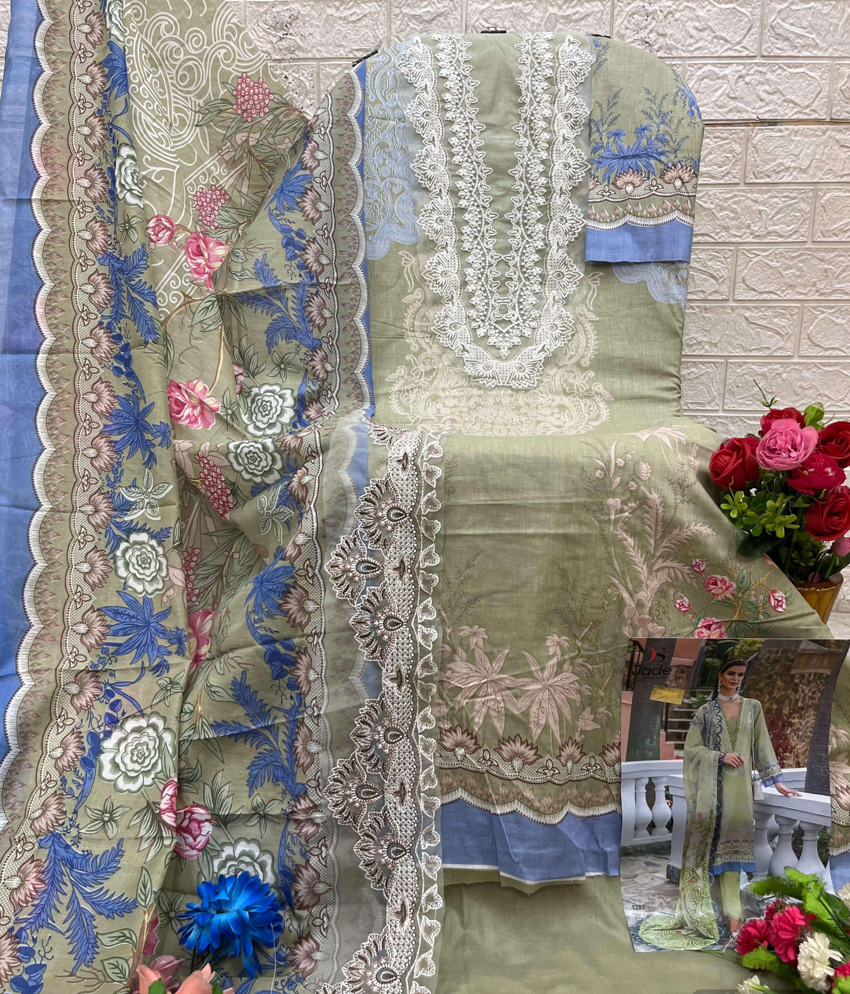 DEEPSY SUITS JADE URBAN LAWN 25 VOL 5 COTTON EMBROIDERY WORK SALWAR KAMEEZ 