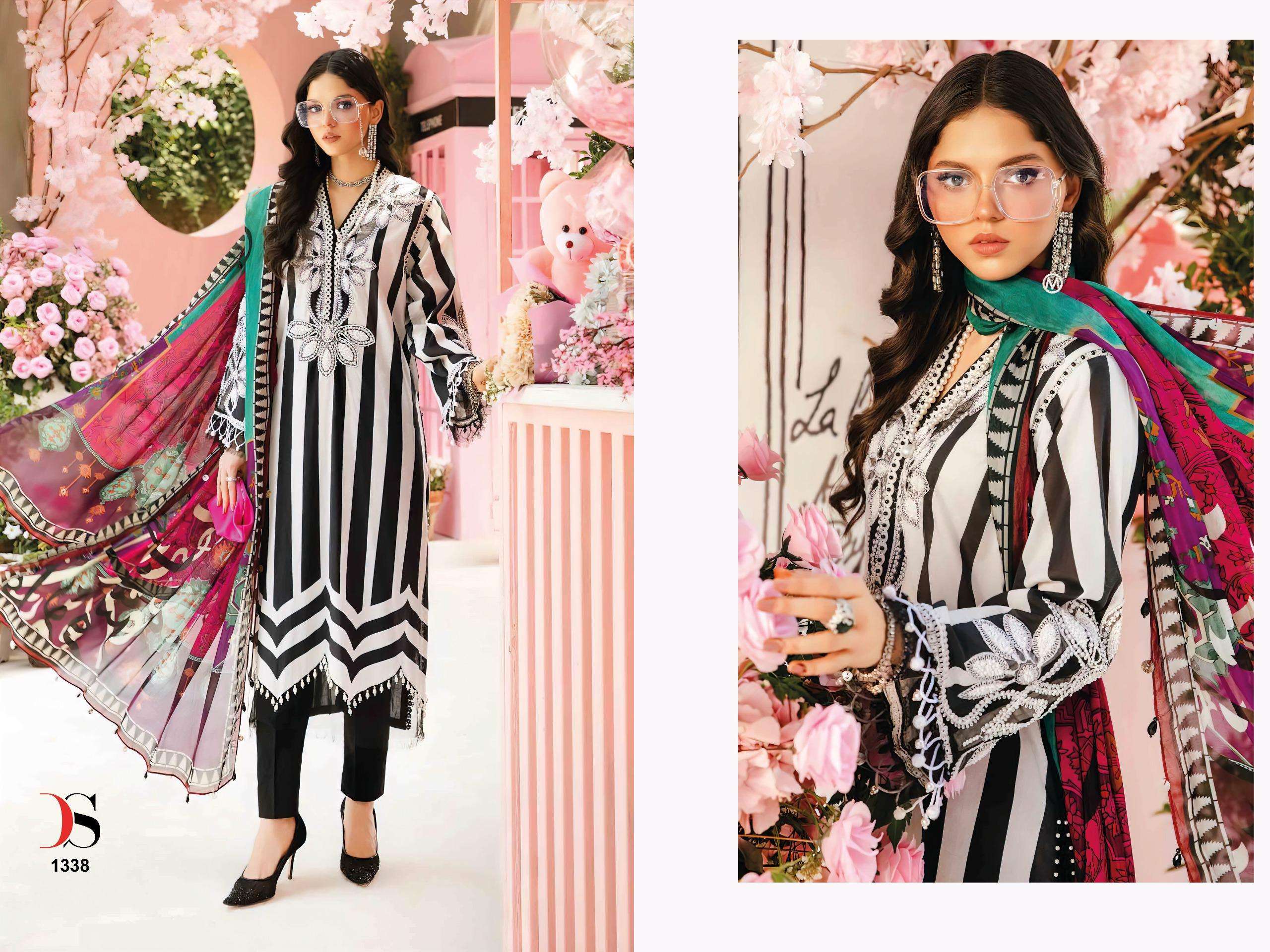 DEEPSY SUITS MARIA B M PRINTS 25 VOL 2 COTTON FANCY WORK SALWAR KAMEEZ 