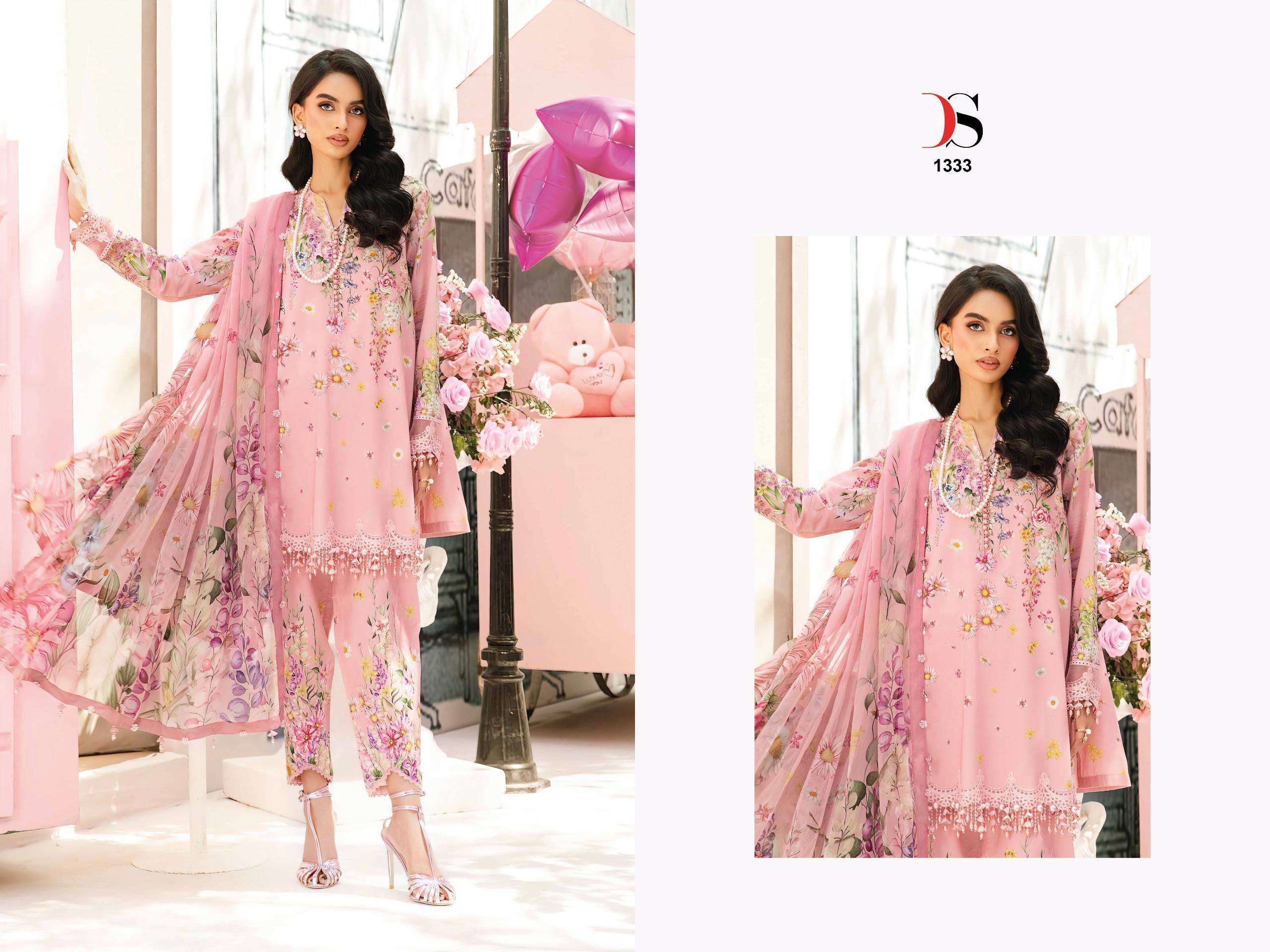 DEEPSY SUITS MARIA B M PRINTS 25 VOL 2 COTTON FANCY WORK SALWAR KAMEEZ 