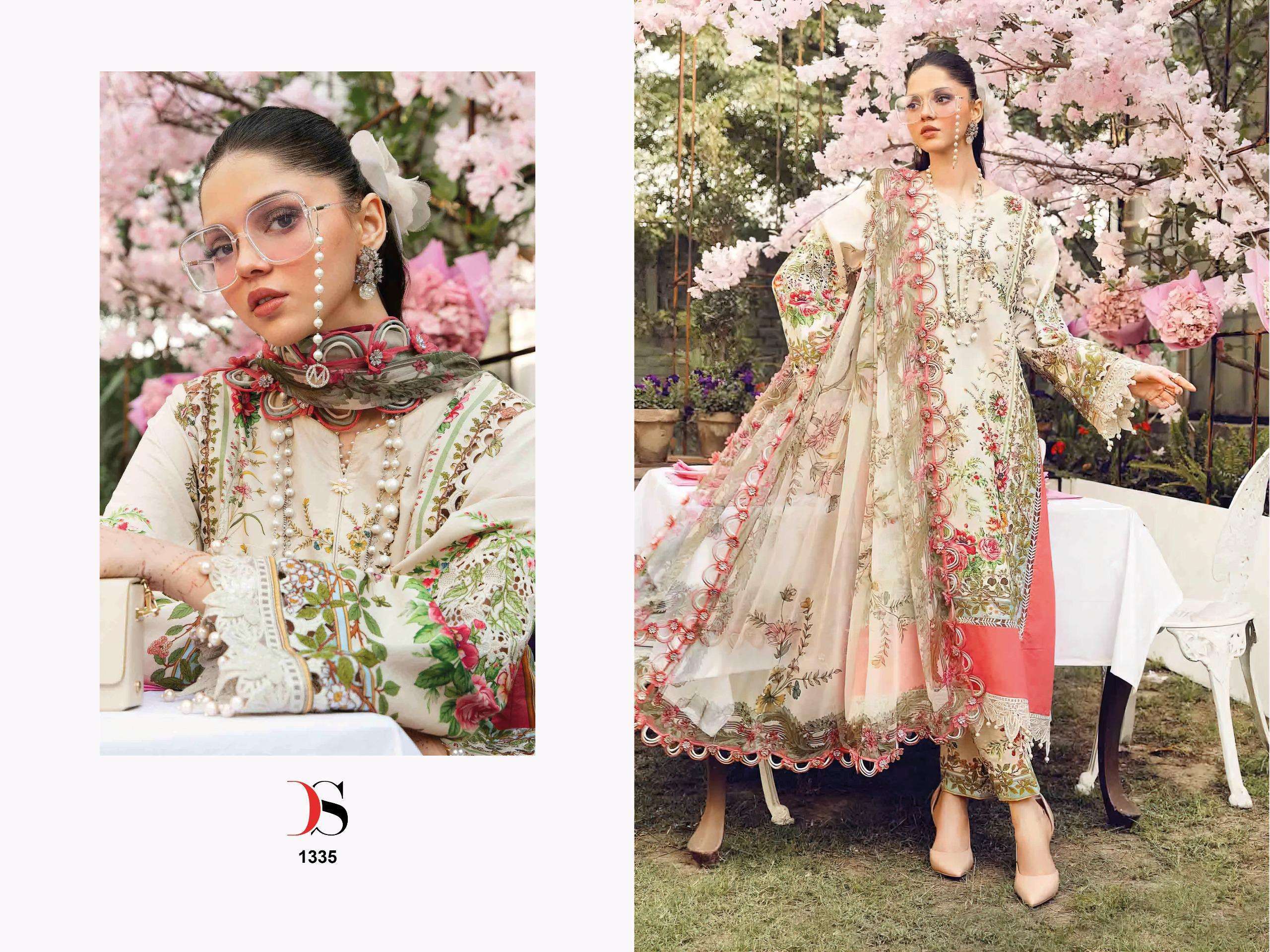 DEEPSY SUITS MARIA B M PRINTS 25 VOL 2 COTTON FANCY WORK SALWAR KAMEEZ 