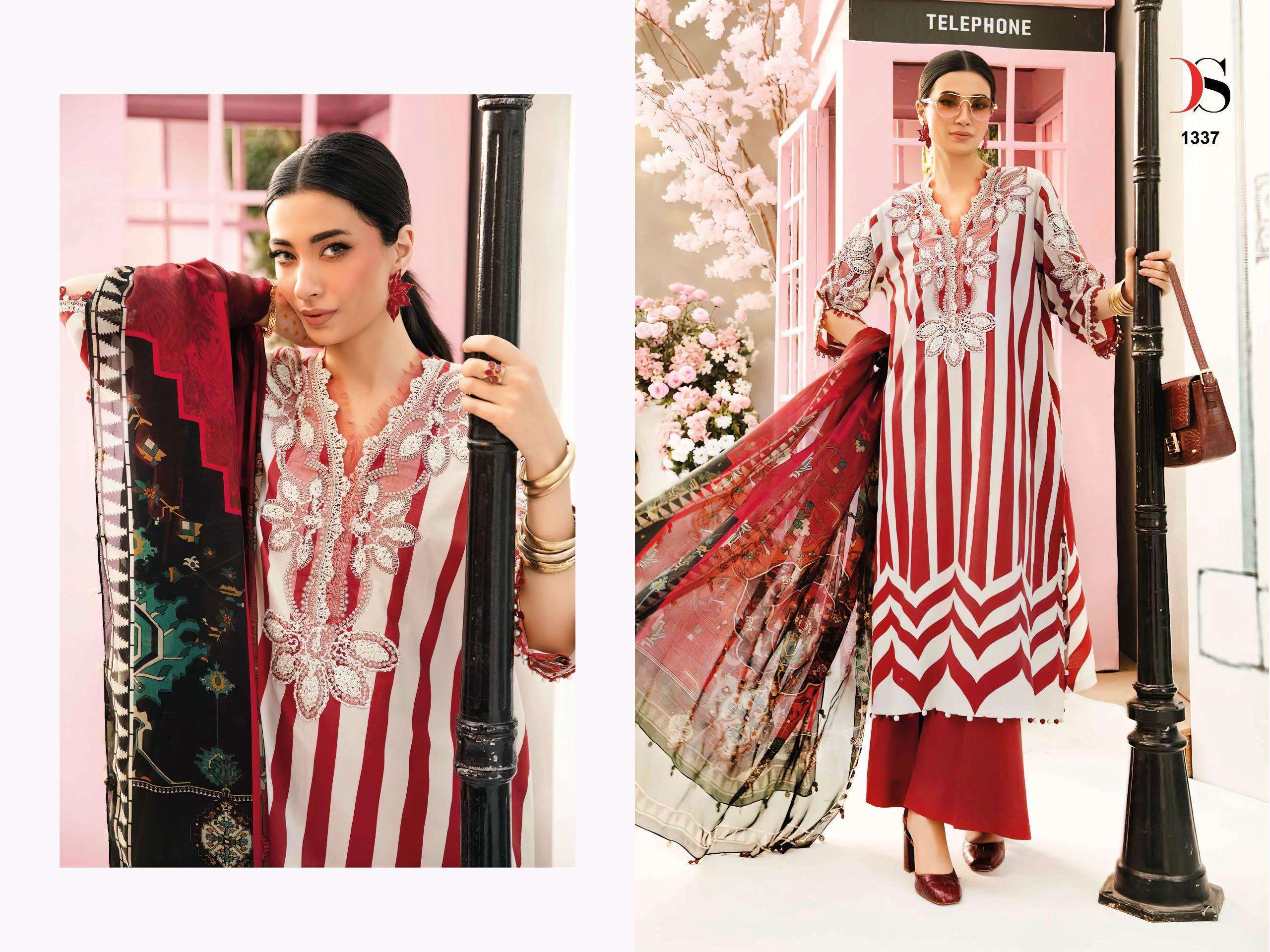DEEPSY SUITS MARIA B M PRINTS 25 VOL 2 COTTON FANCY WORK SALWAR KAMEEZ 