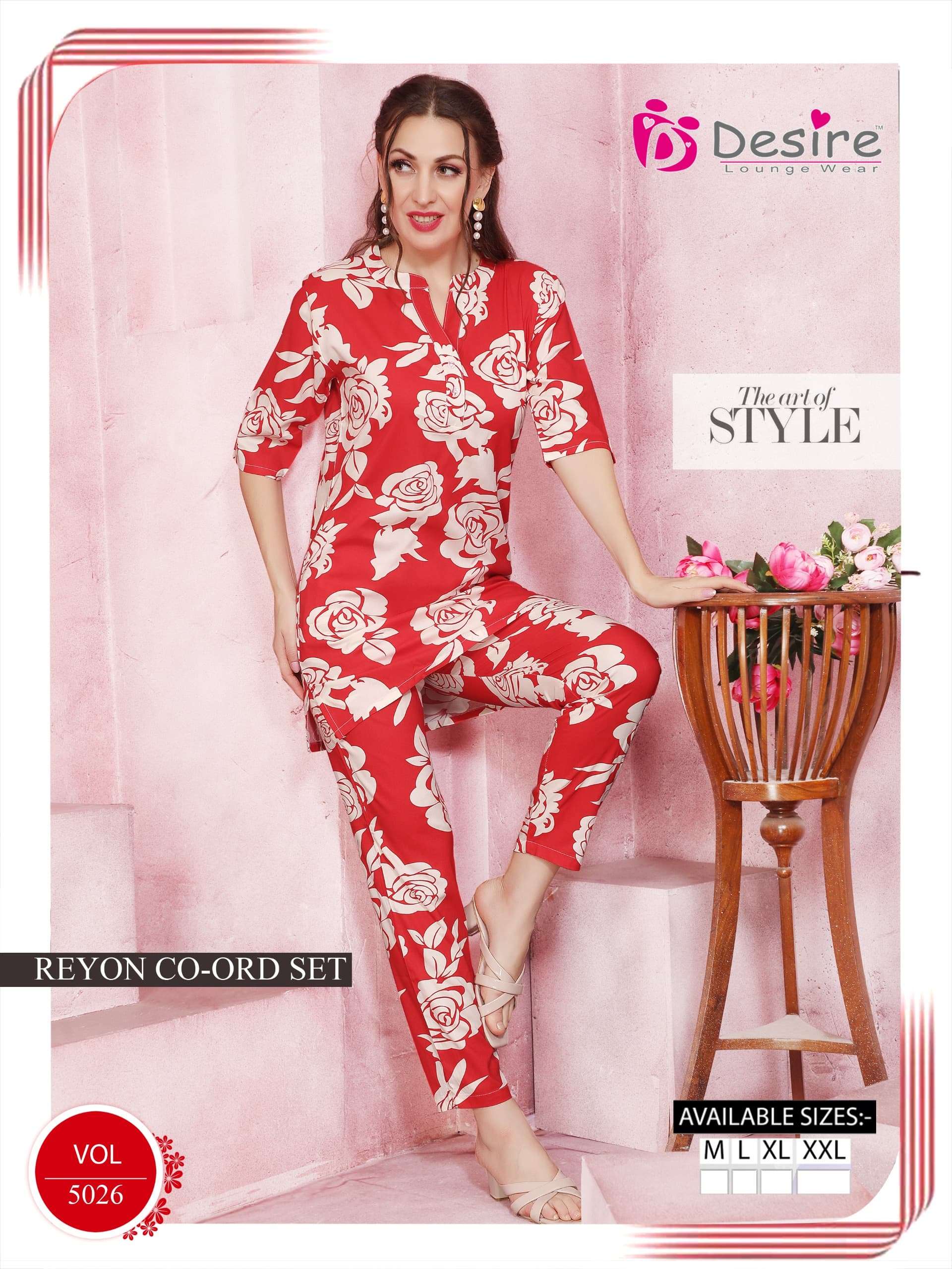 DESIRE RAYON KURTA CO-ORD SET