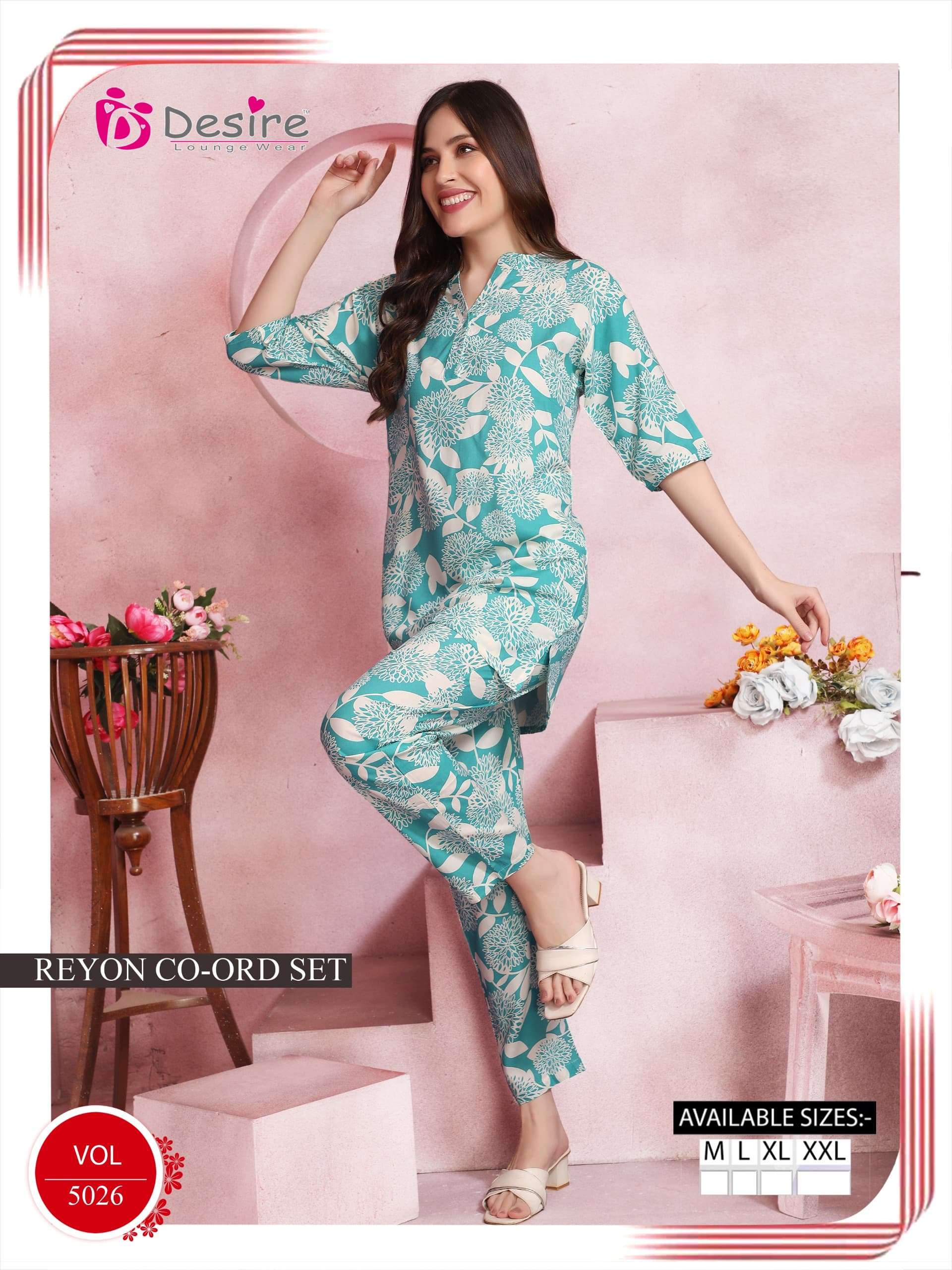 DESIRE RAYON KURTA CO-ORD SET
