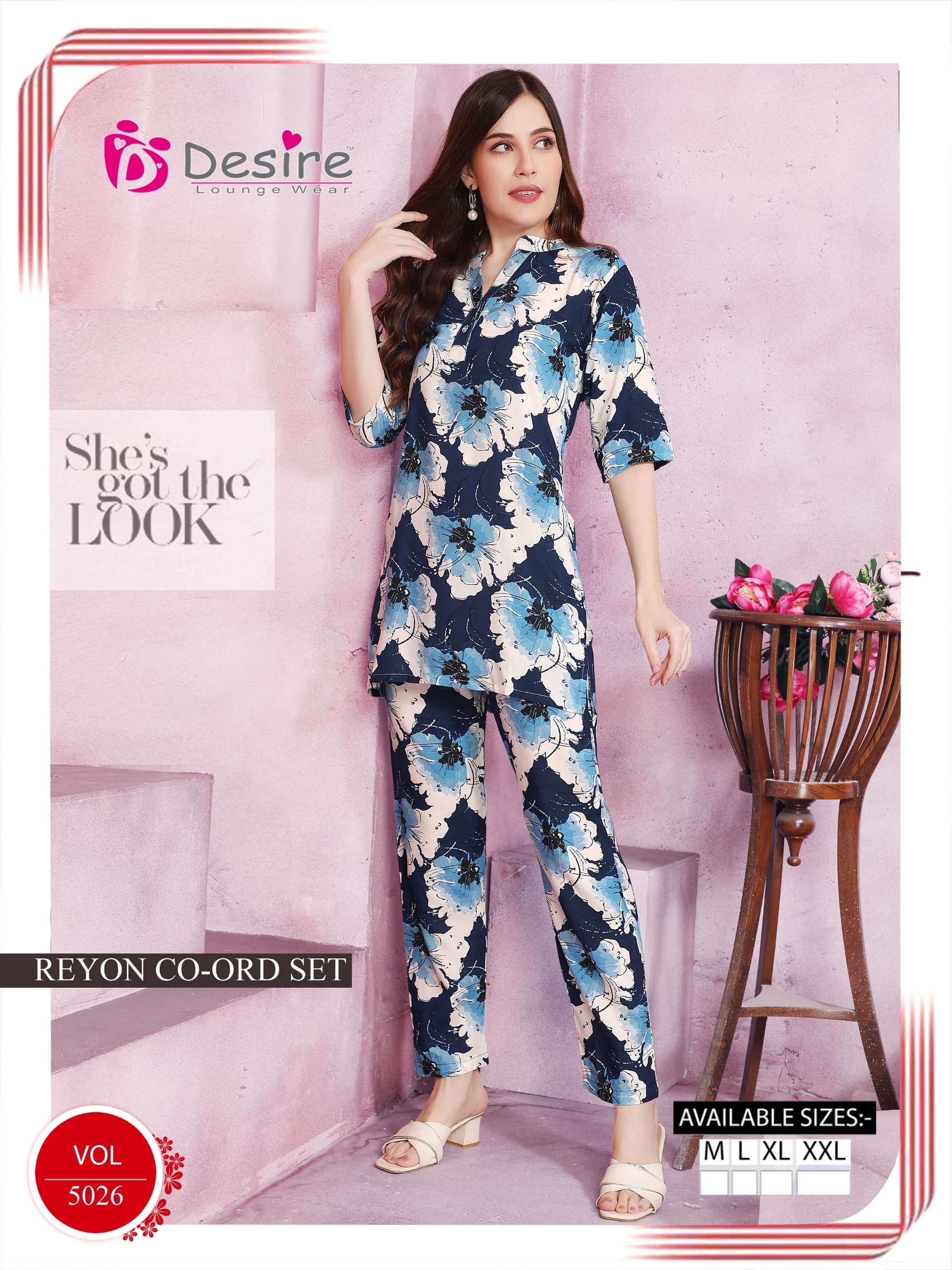 DESIRE RAYON KURTA CO-ORD SET
