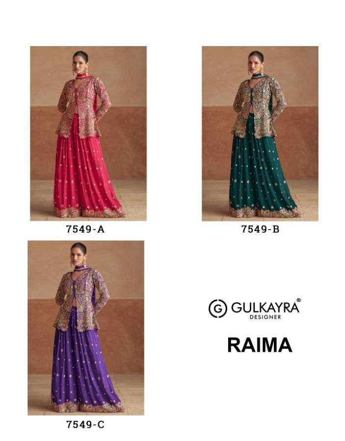 GULKAYRA DESIGNER RAIMA HEAVY ELEGANT DESIGNER READY MADE WEDDING WEAR LADIES SUIT